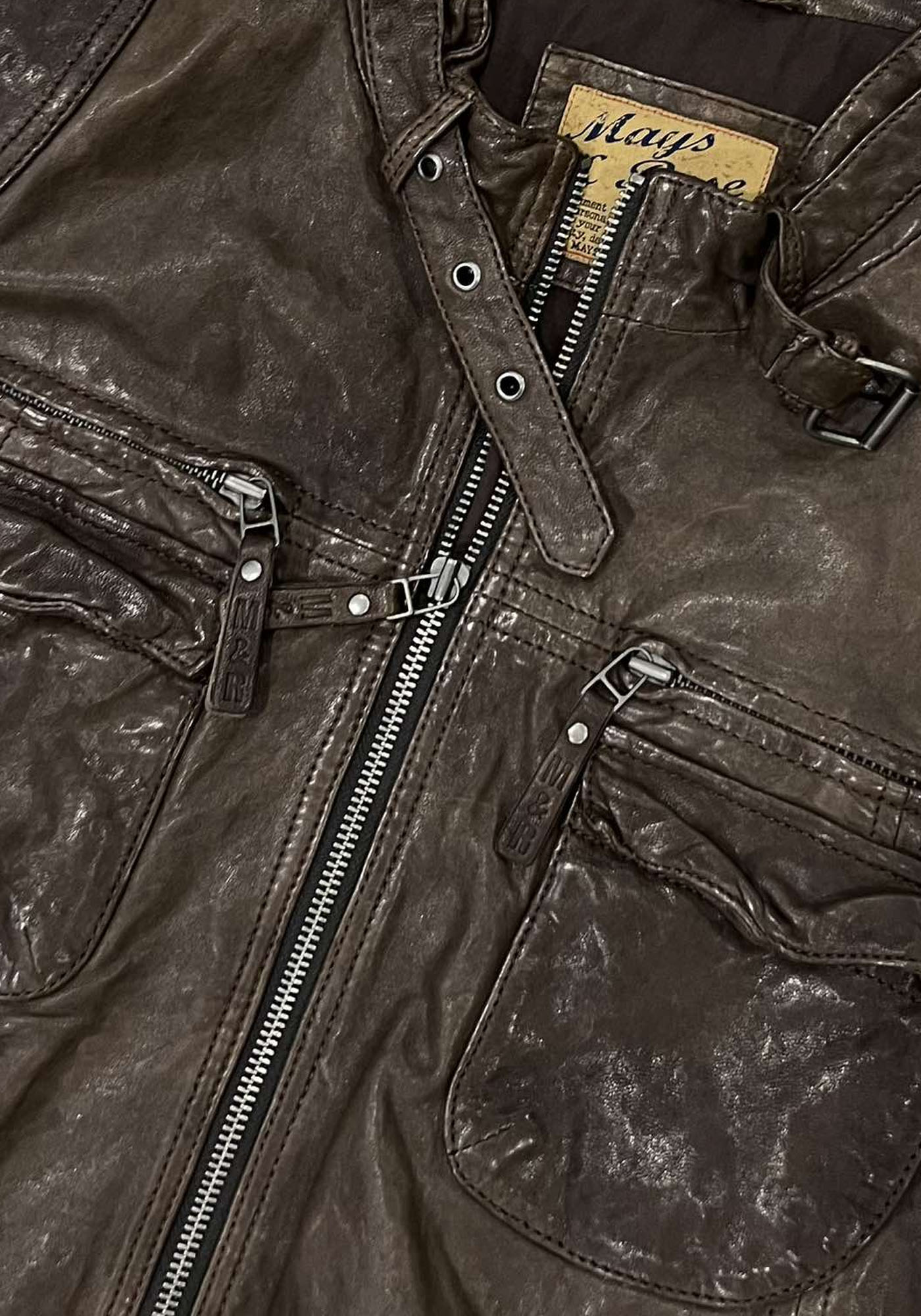 Arma Δερμάτινο Μπουφάν της σειράς Mays & Rose - 02 0117 1 XW Brown φωτογραφία