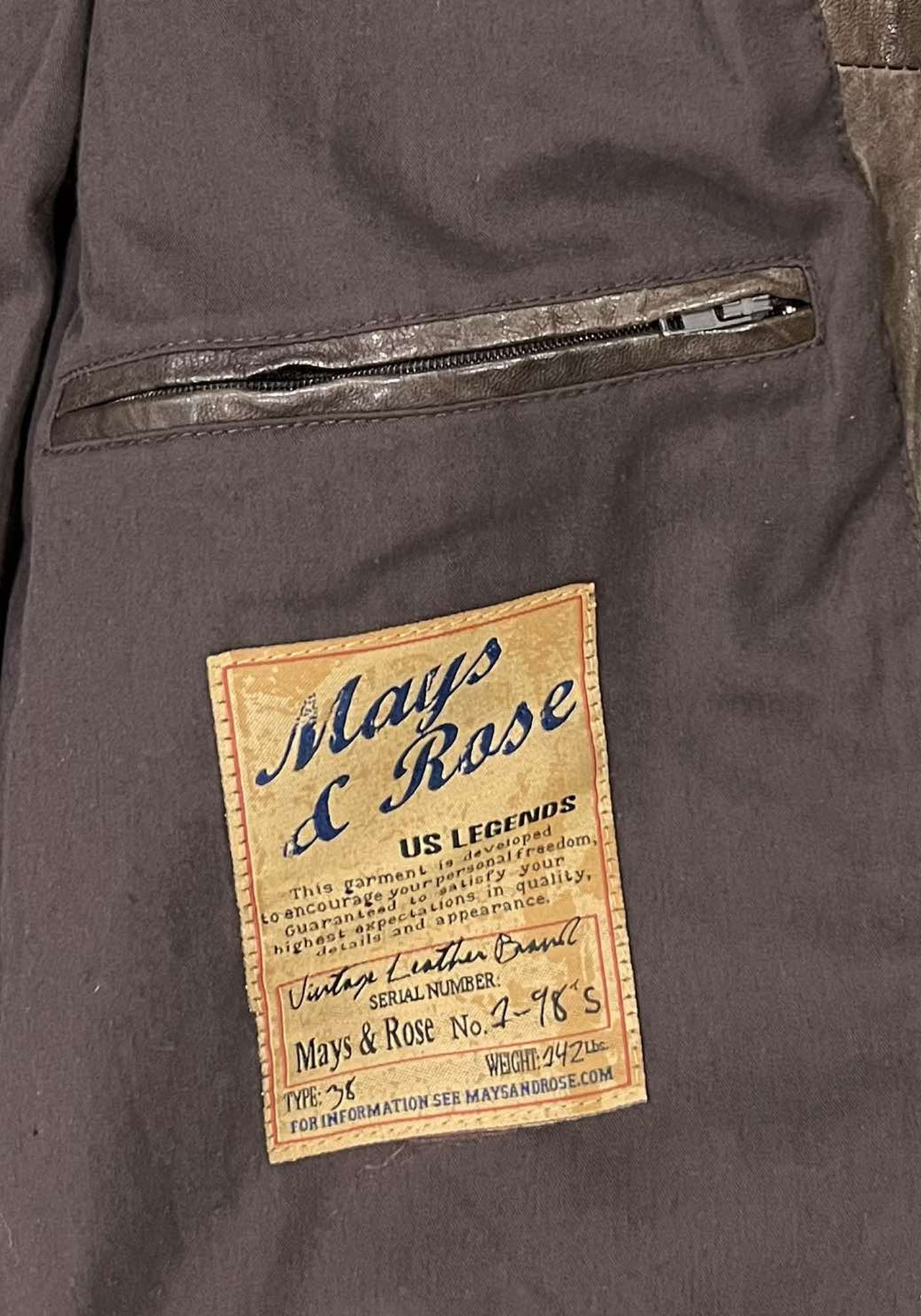 Arma Δερμάτινο Μπουφάν της σειράς Mays & Rose - 02 0117 1 XW Brown φωτογραφία