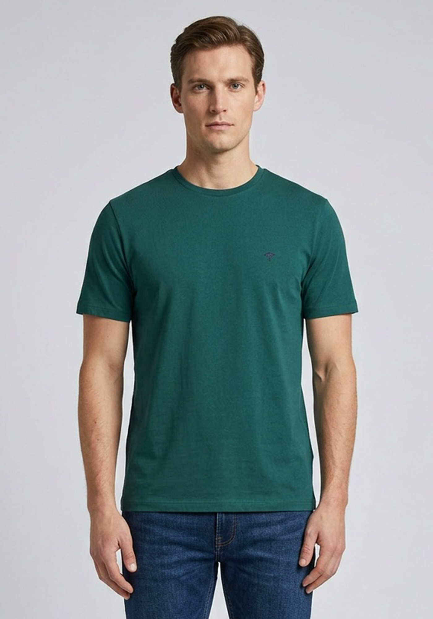 Fynch Hatton Μπλούζα της σειράς Basic - 1513 1500 727 Pine Green