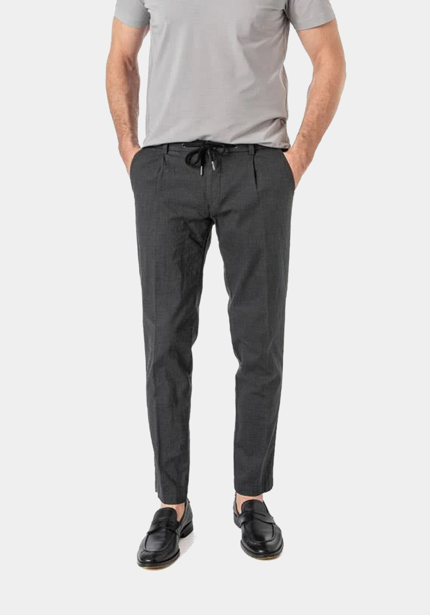 Bugatti Sportswear Bugatti Chino της σειράς Pleated Linen - 1950 56210A 280 Blue Grey