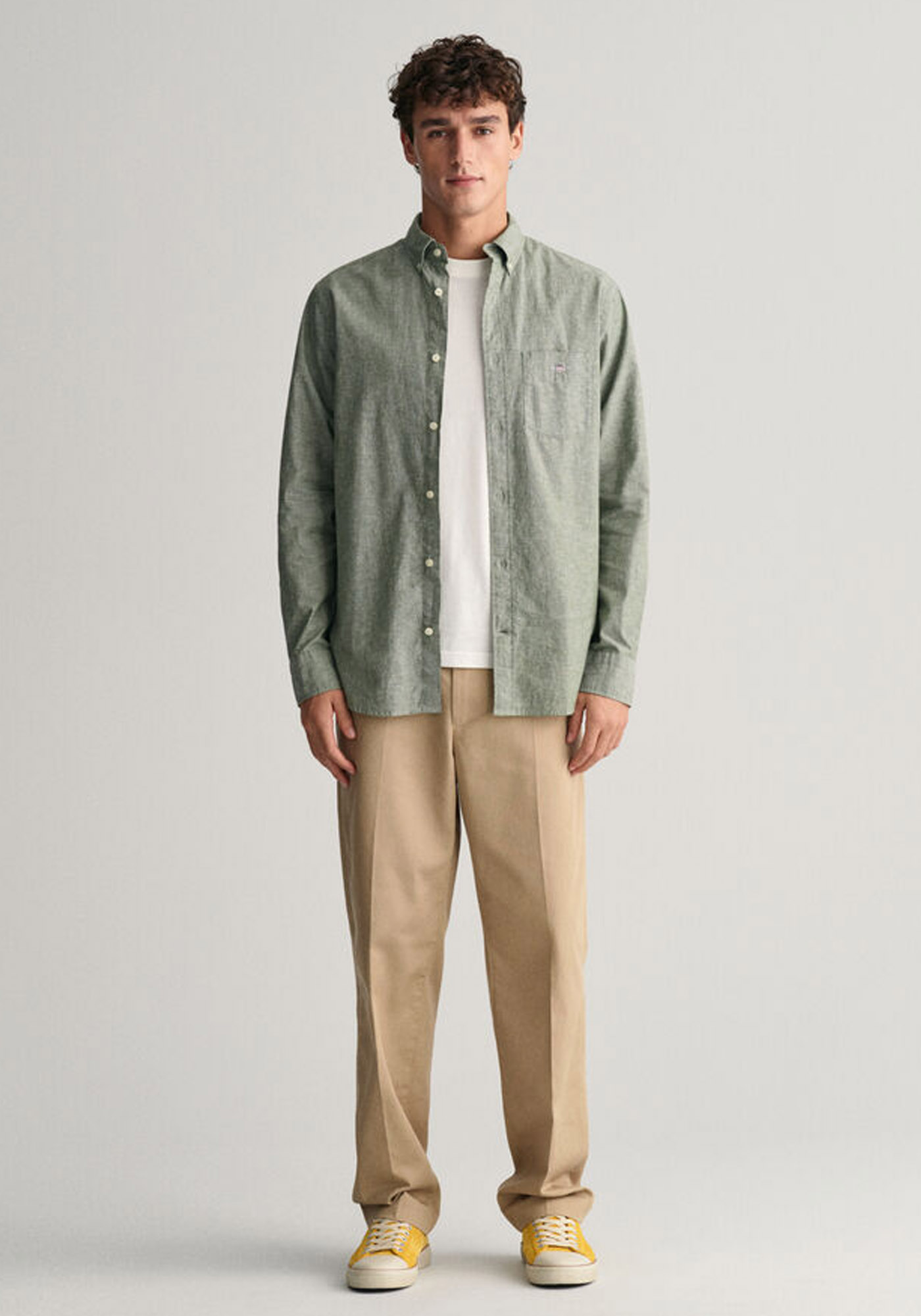 GANT Πουκάμισο της σειράς Linen - 3240100 313 Pine Green φωτογραφία