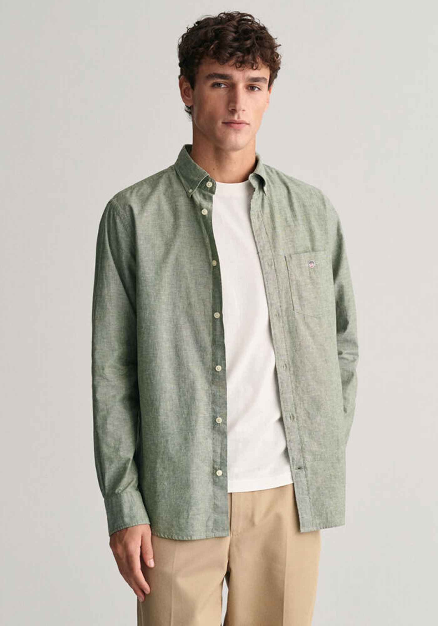Gant GANT Πουκάμισο της σειράς Linen - 3240100 313 Pine Green