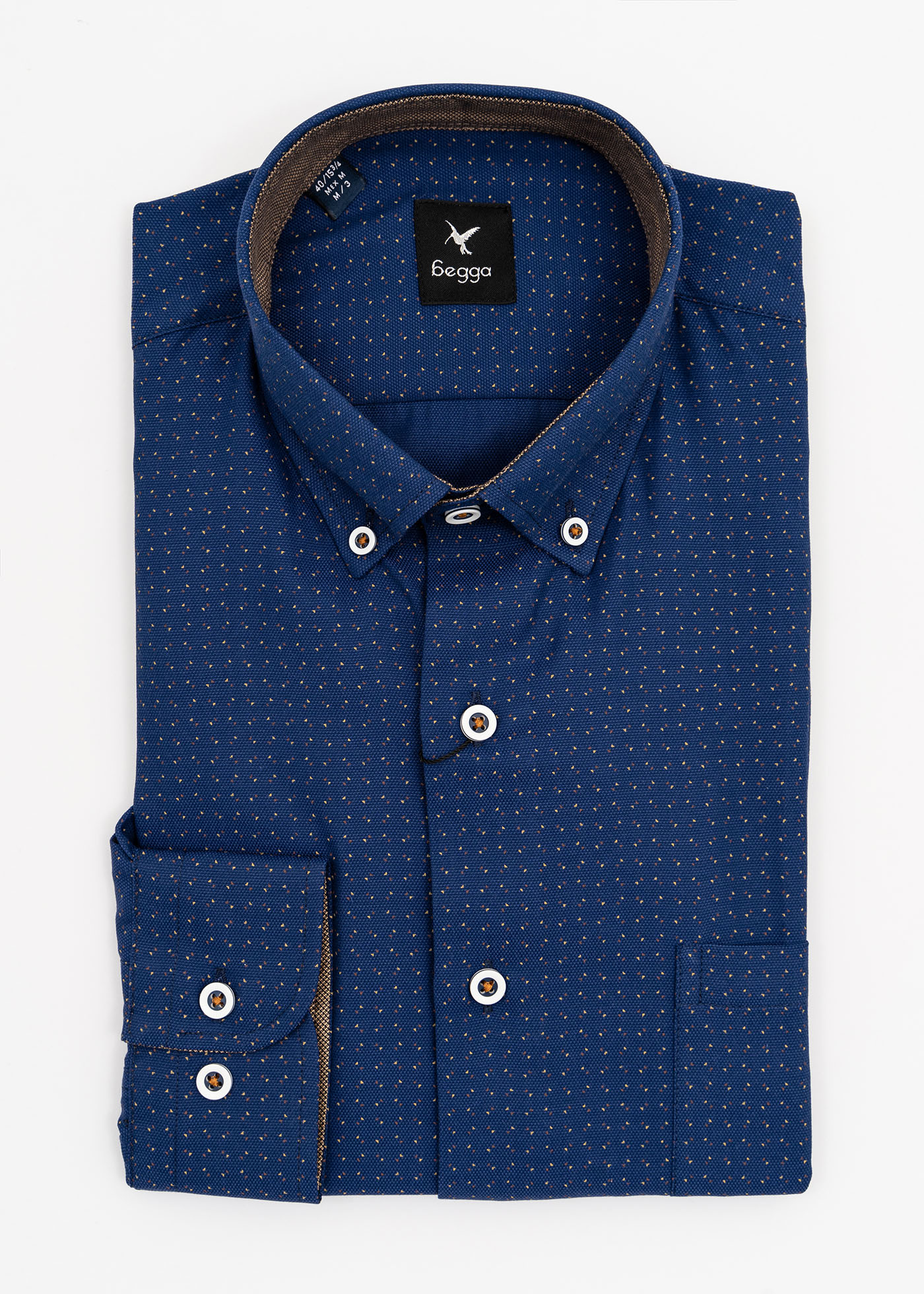 Begga Begga Πουκάμισο της σειράς Benatae - 3V Benatae 445 Dark Blue