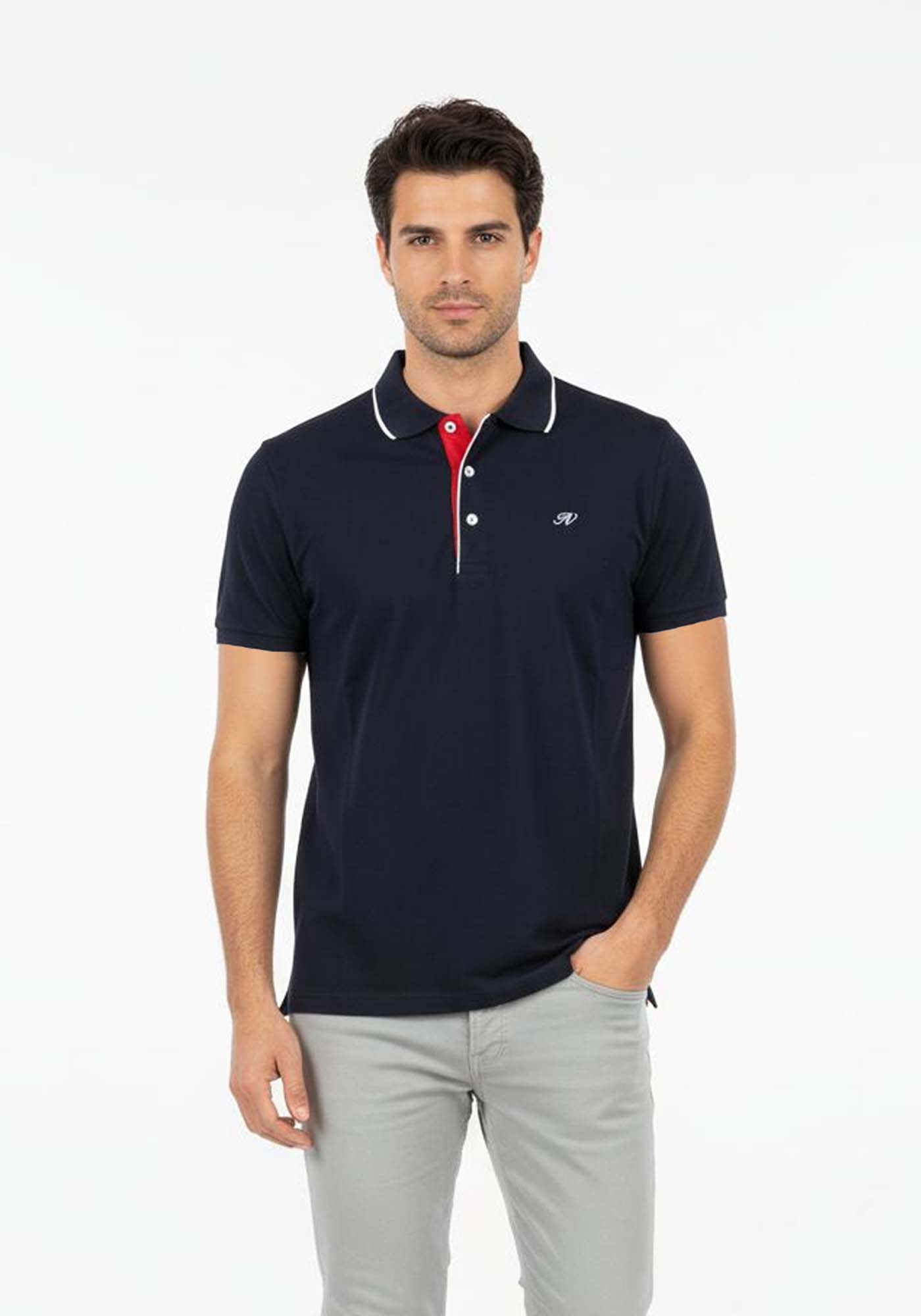 Nino Marini Polo Μπλούζα σε κανονική γραμμή - 41350 Blue 00050
