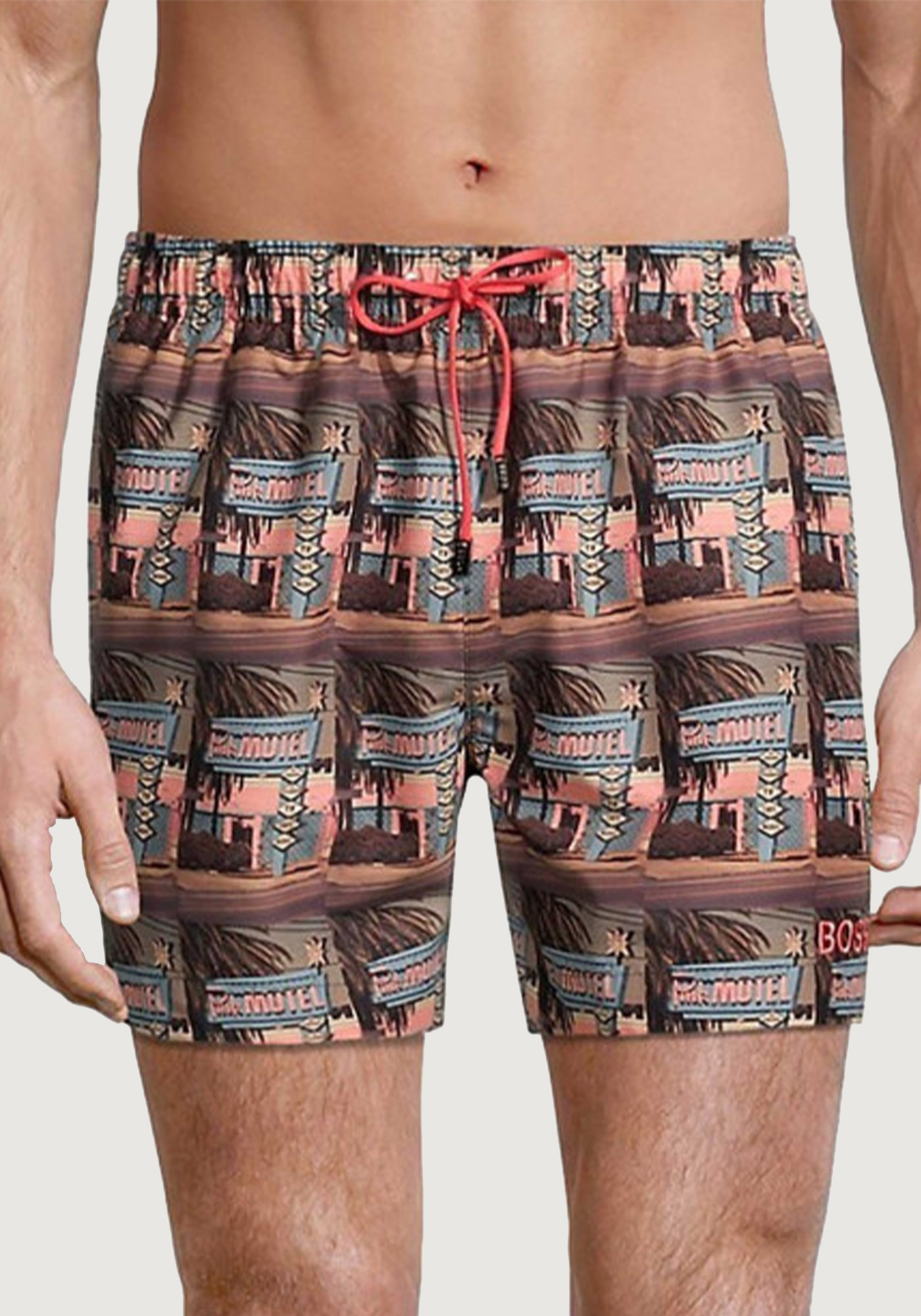BOSS Μαγιό της σειράς Springfish - 50469489 380 Brown φωτογραφία