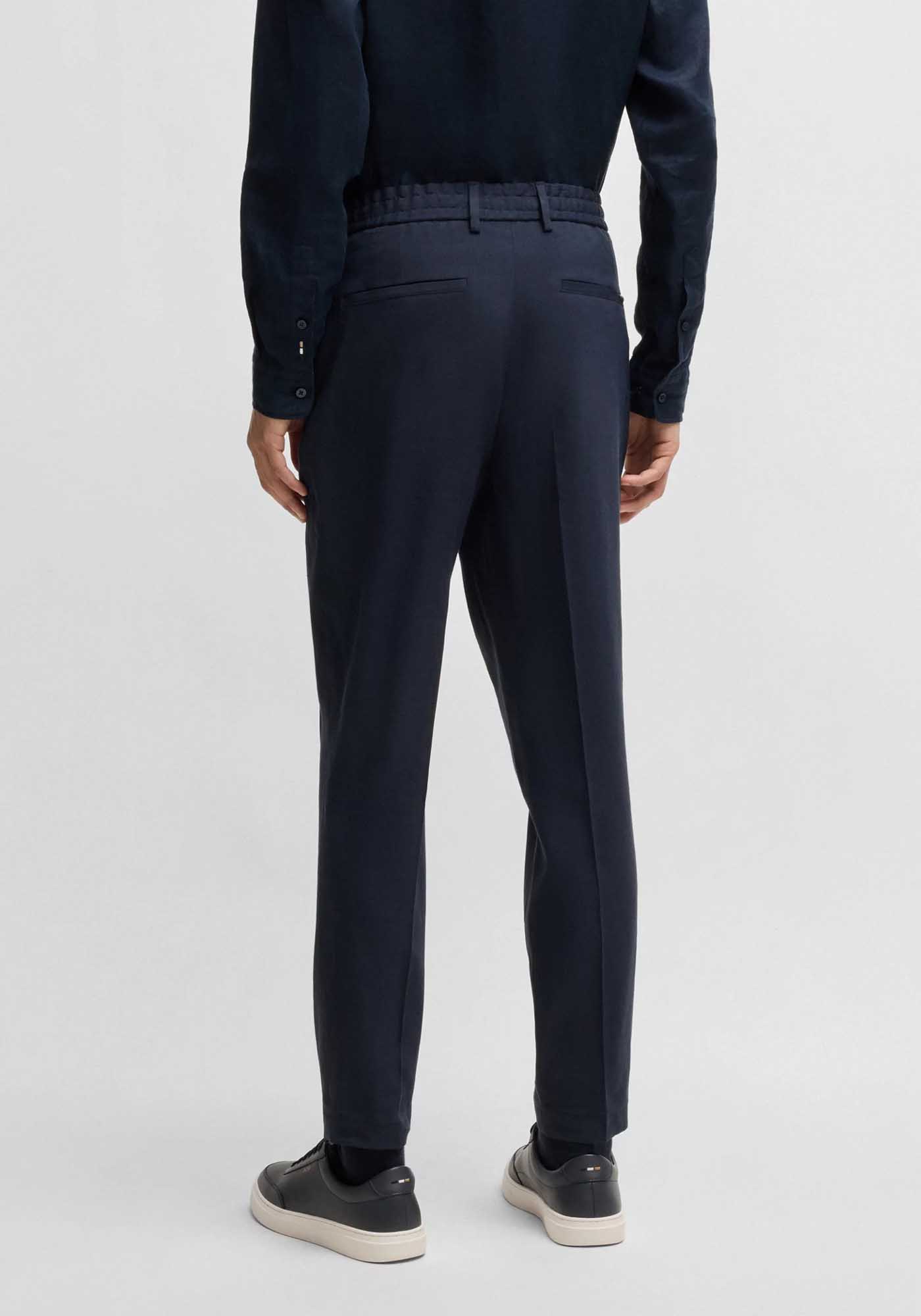 BOSS Υφασμάτινο Παντελόνι της σειράς Perin - 50540733 404 Dark Blue φωτογραφία