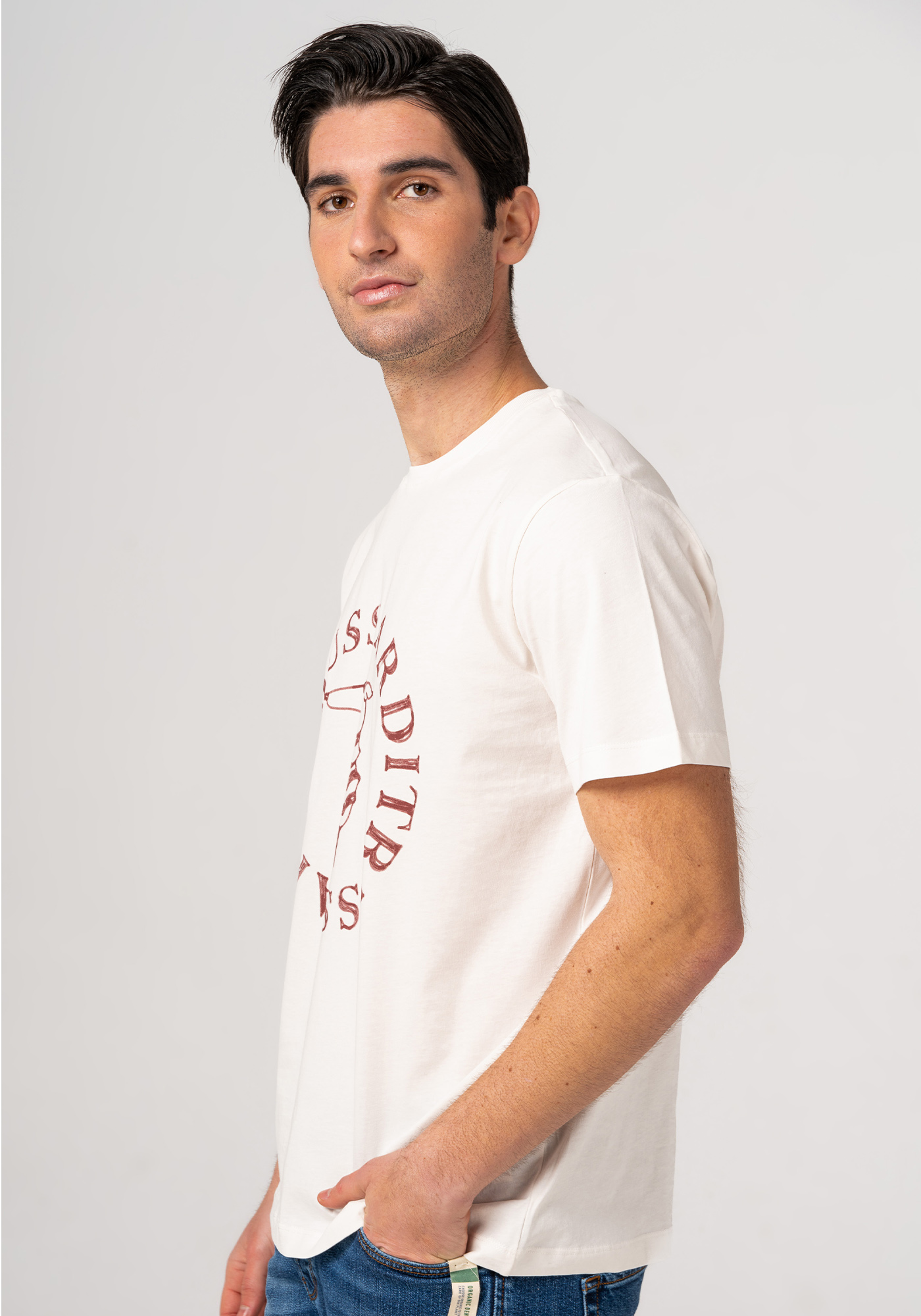 Trussardi Jeans Μπλούζα της σειράς Jersey 30/1 - 52T00594 1T005381 W002 White Alyssum φωτογραφία