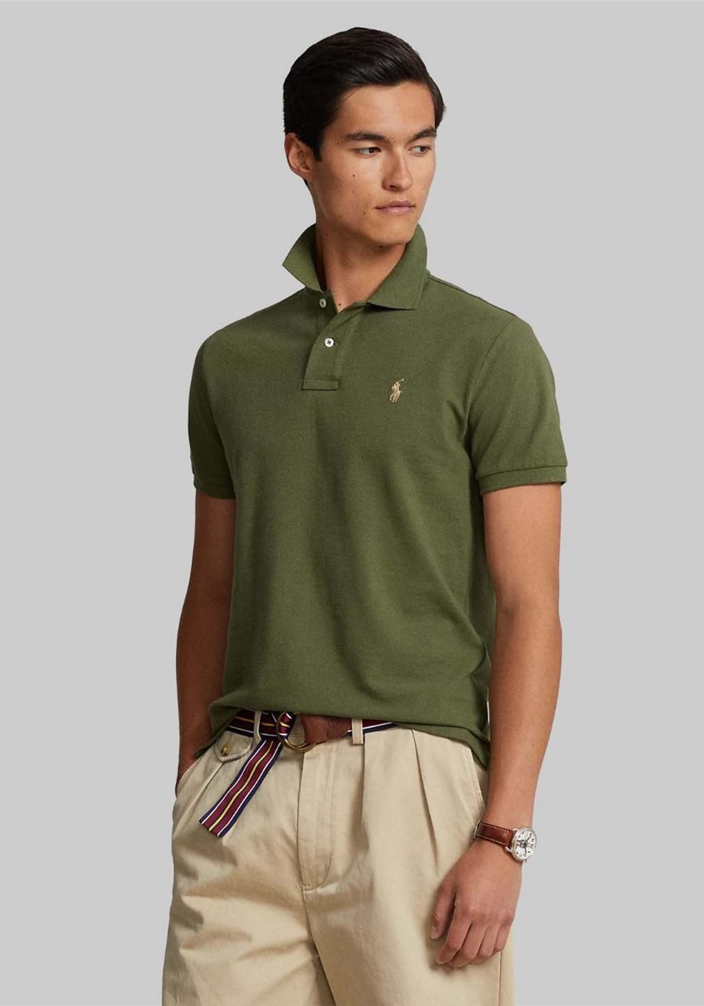 Polo Ralph Lauren Polo Μπλούζα της σειράς Stretch Mesh - 710680784 351 Dark Sage