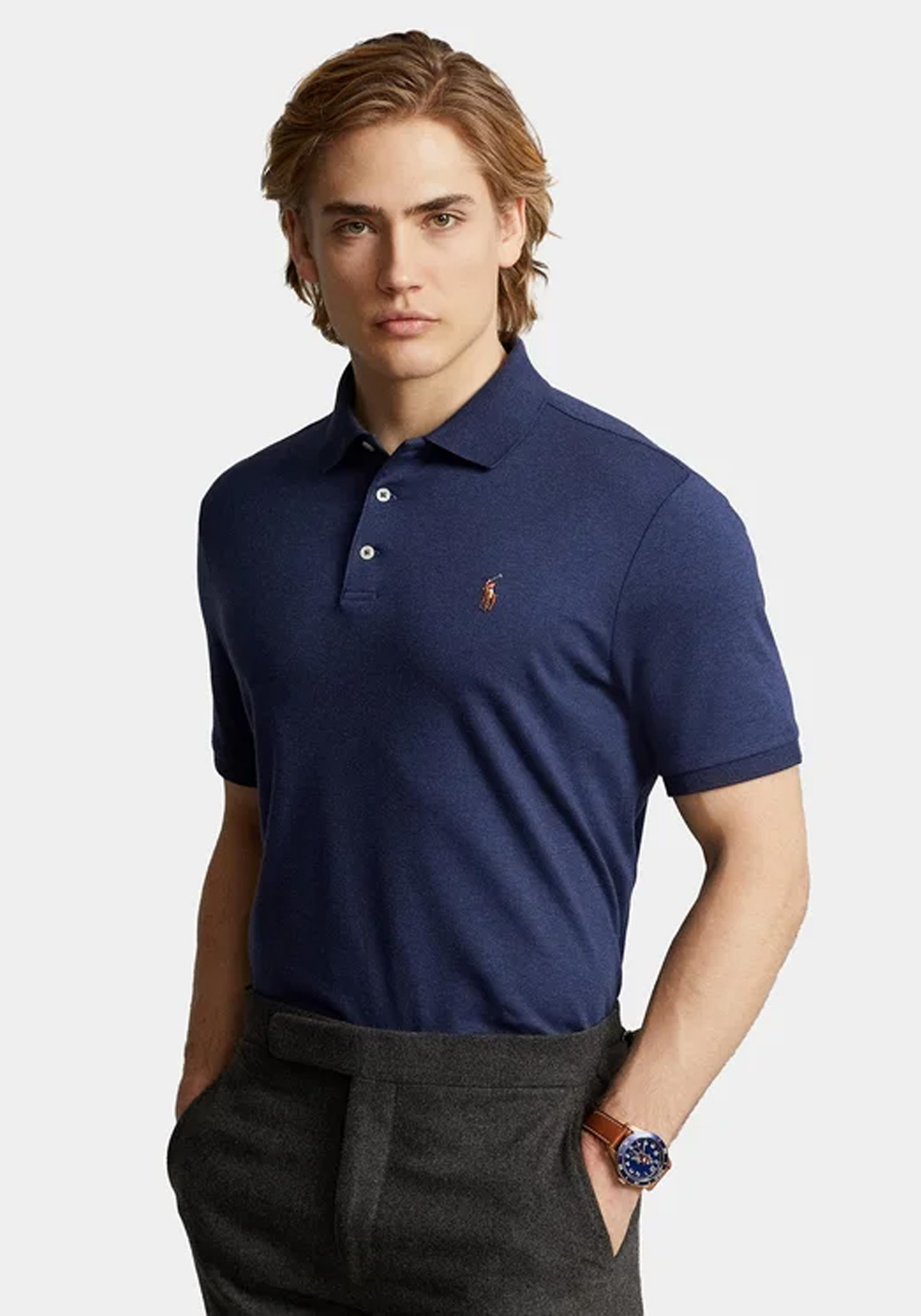 Polo Ralph Lauren Μπλούζα της σειράς Soft Cotton - 710704319 033 Dark Blue