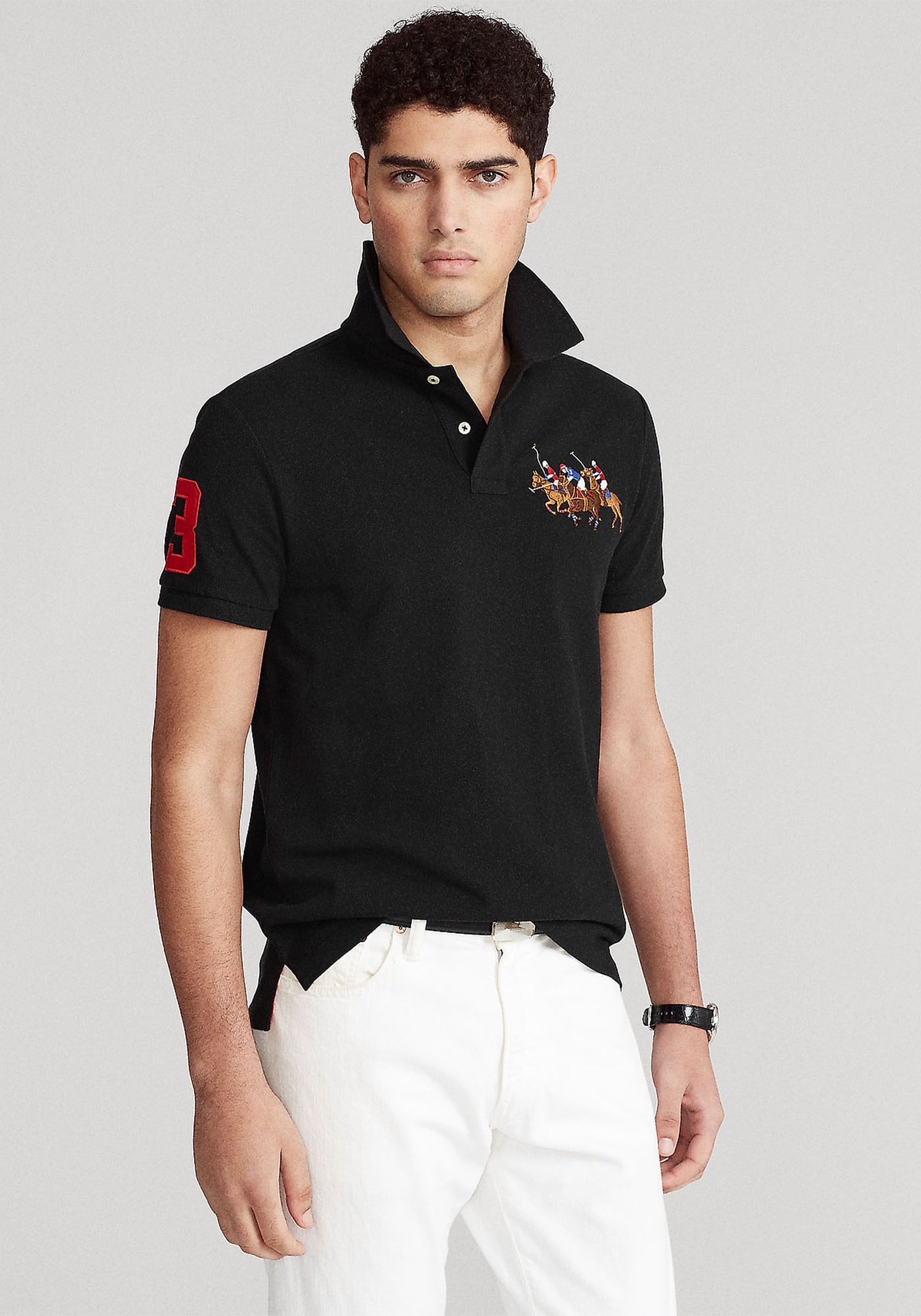 Polo Ralph Lauren Polo Μπλούζα της σειράς Triple Pony Mesh - 710814437 001 Black