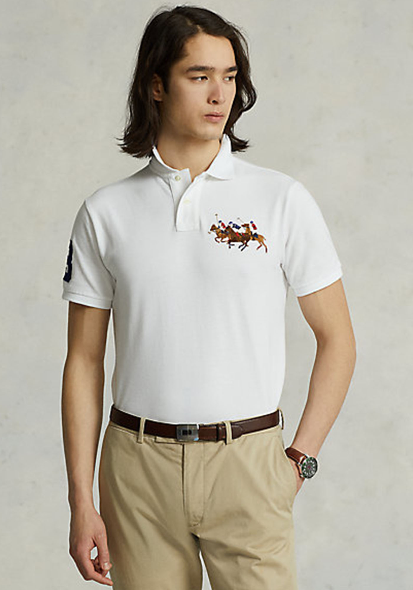 Polo Ralph Lauren Polo Μπλούζα της σειράς Triple Pony Mesh - 710814437 002 White