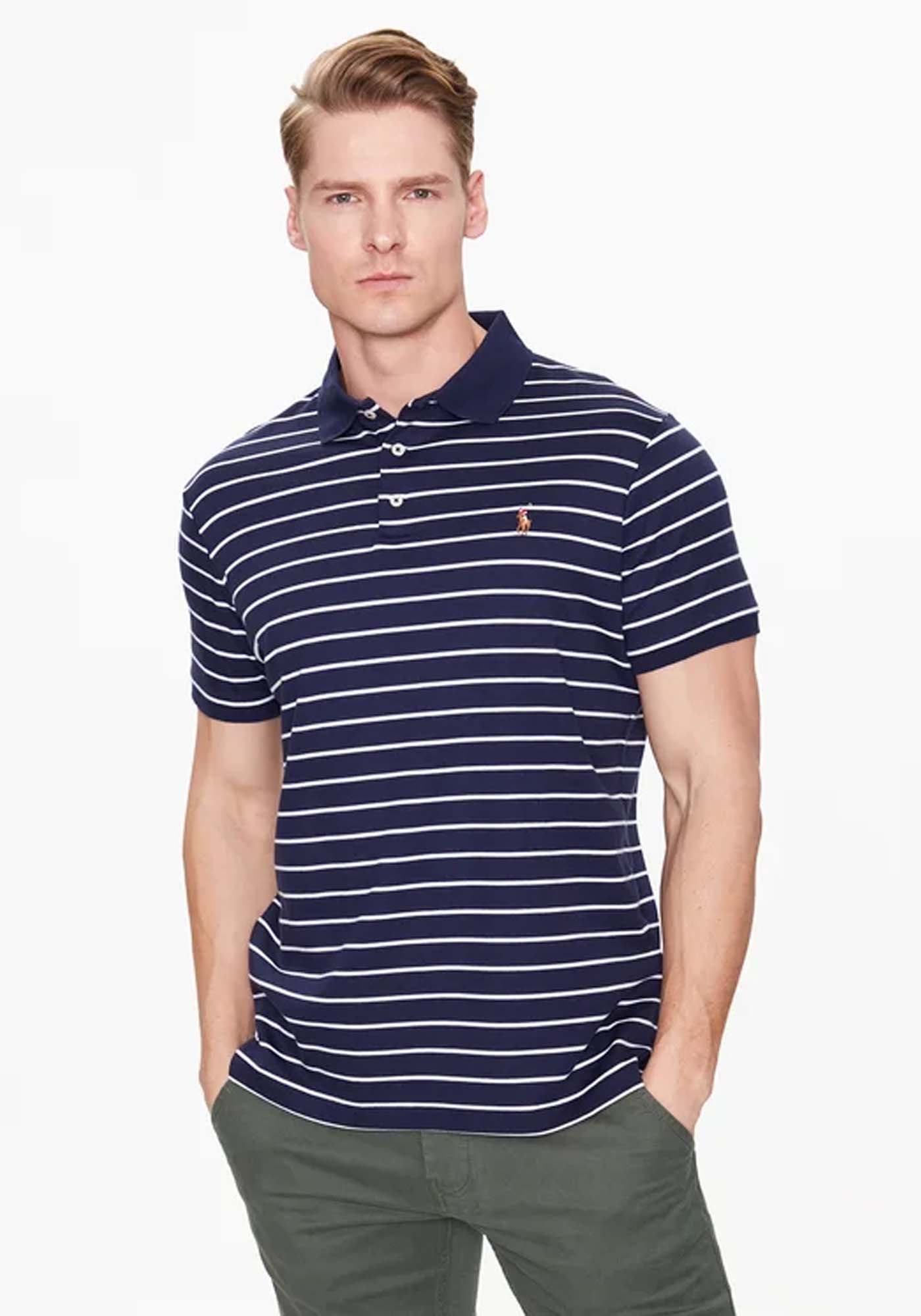 Polo Ralph Lauren Polo Μπλούζα της σειράς Striped Polo - 710870545 002 Blue