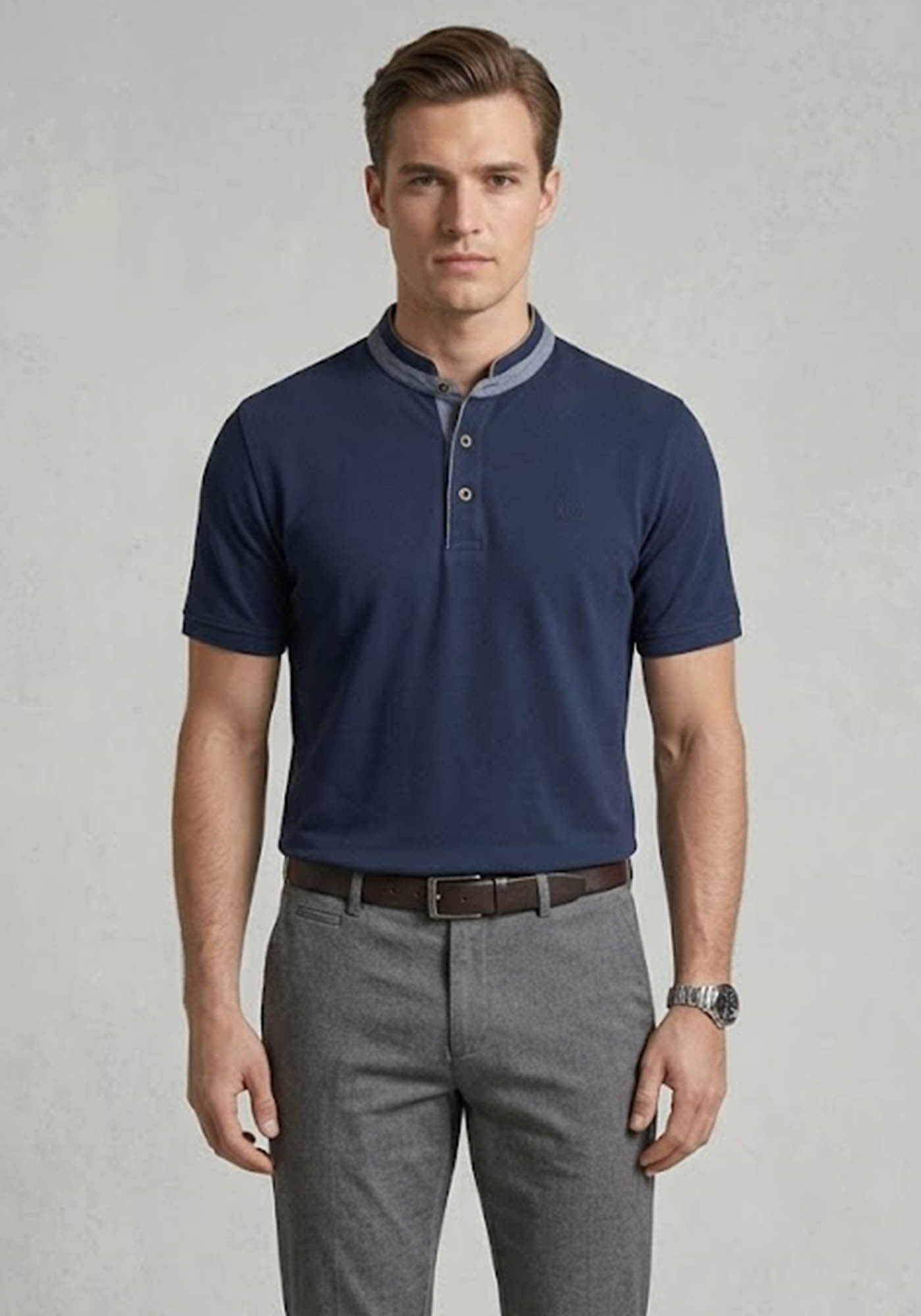 Bugatti T Shirt Basic - 8150 15003E 380 Blue