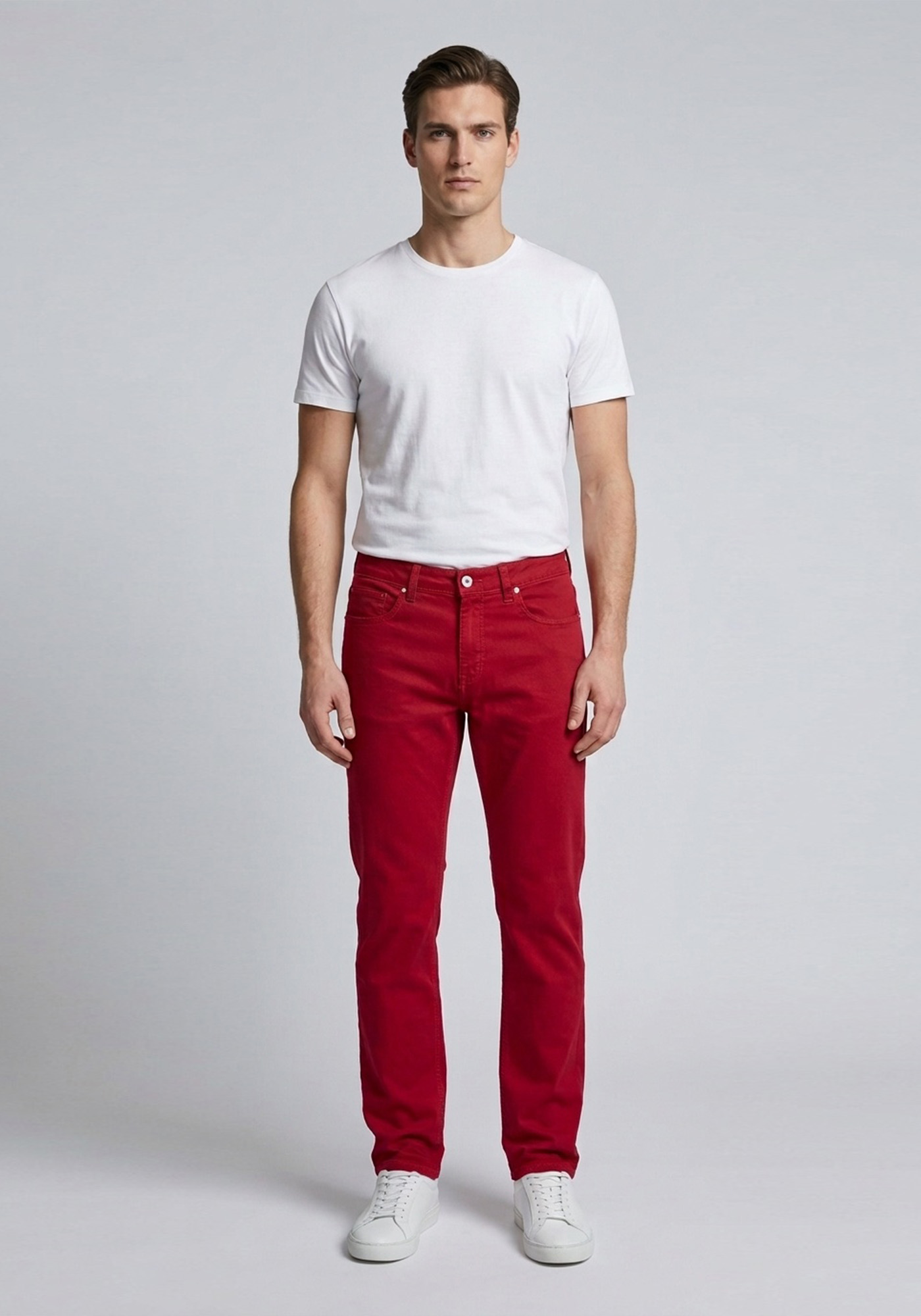 Alberto Denim Παντελόνι Pipe - 1560 3049 380 Red φωτογραφία