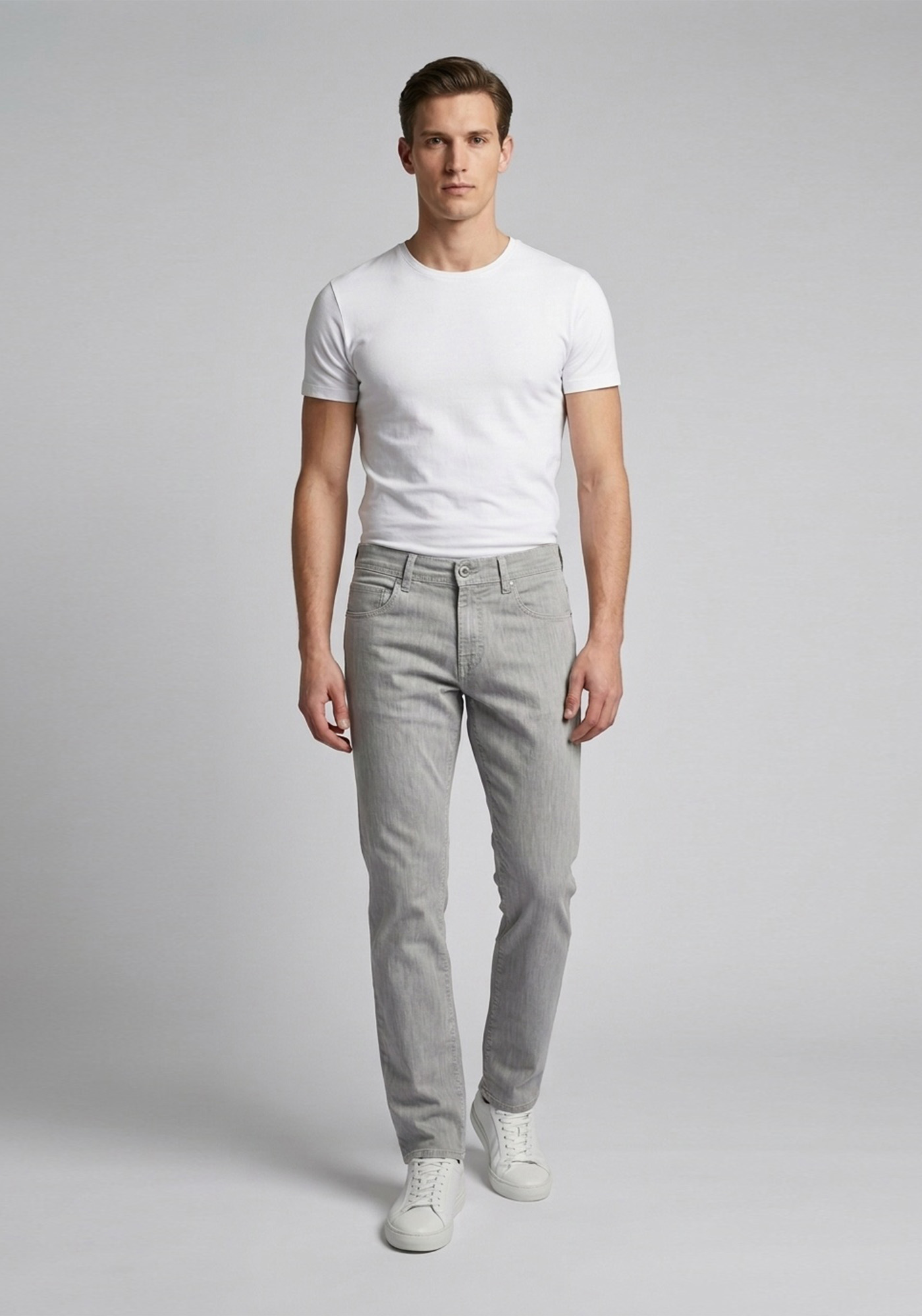 Alberto Υφασμάτινο Παντελόνι Stone - 8517 1704 905 Grey φωτογραφία