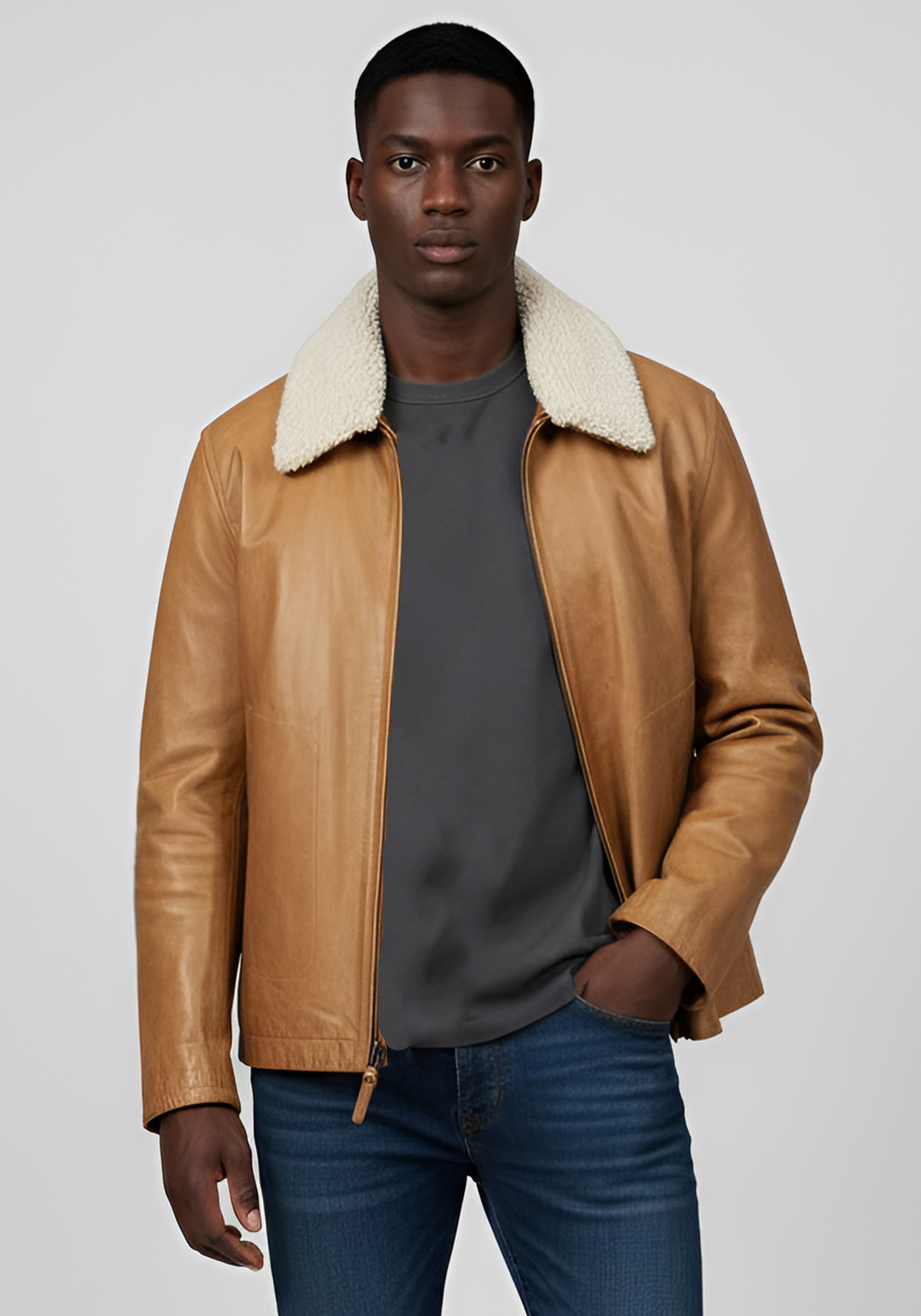 ARMA Arma Δερμάτινο Flying jacket της σειράς Mays & Rose - MR52 MAYS Brown