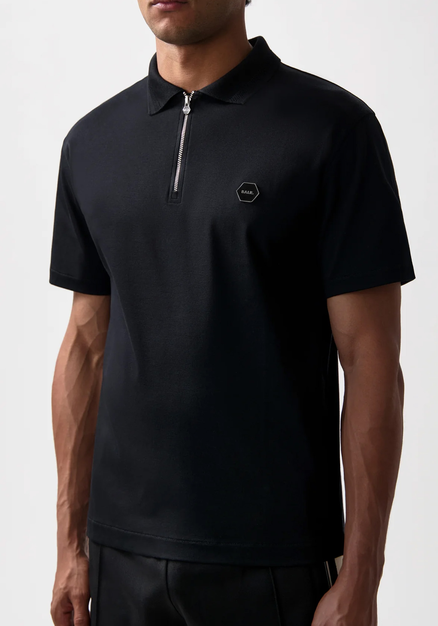 BALR. Polo Μπλούζα της σειράς HEXLINE - B1122.1040.102 Jet Black