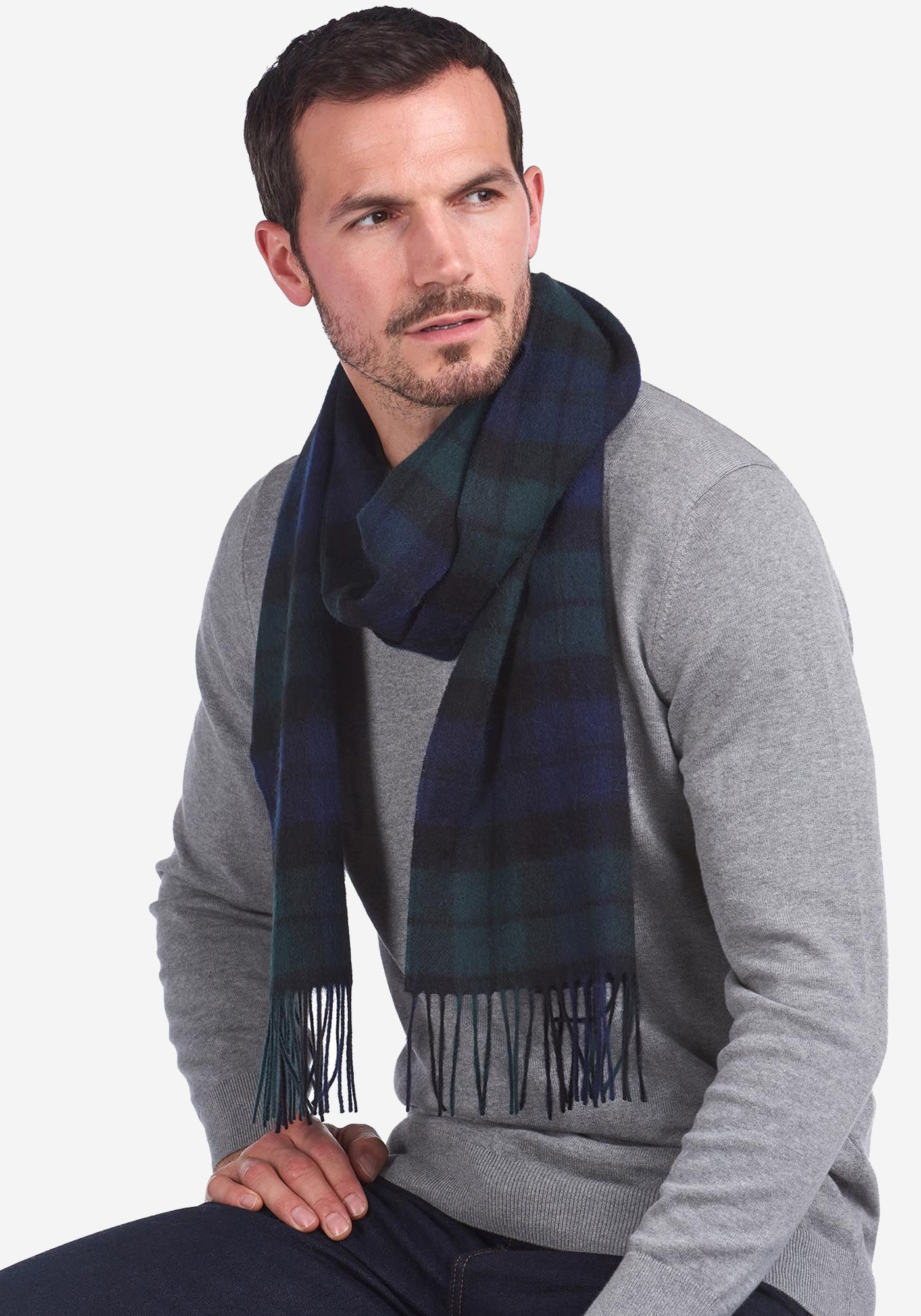 Barbour Κασκόλ της σειράς Scarf - USC0137NY91 Blue/Green Plaid φωτογραφία