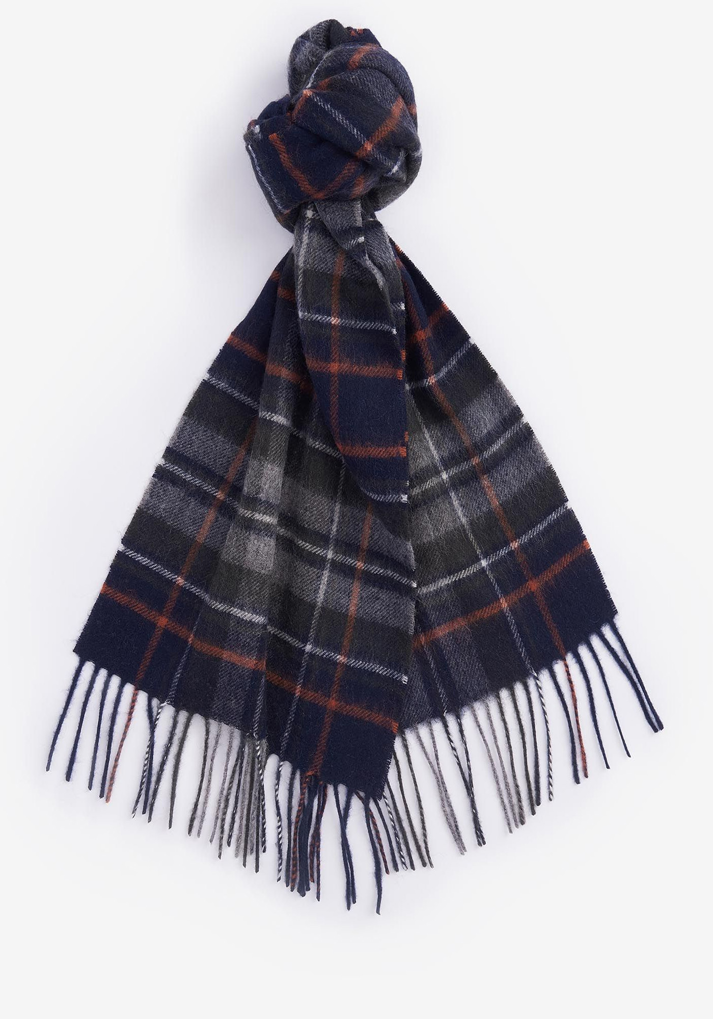 Barbour Barbour Κασκόλ της σειράς Scarf - USC0137NY95 Navy/Dark Ginger Plaid