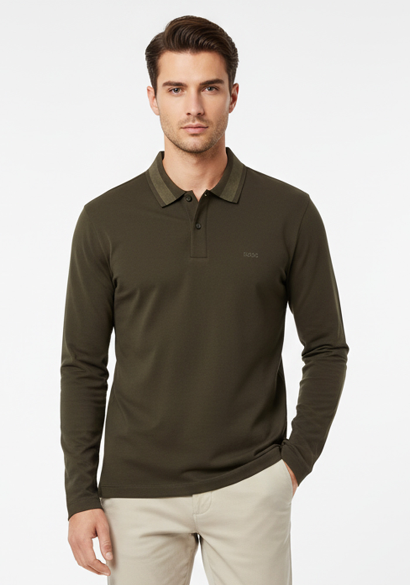 BOSS Polo Μπλούζα της σειράς H Pleins 200 - 50549257 342 Open Green