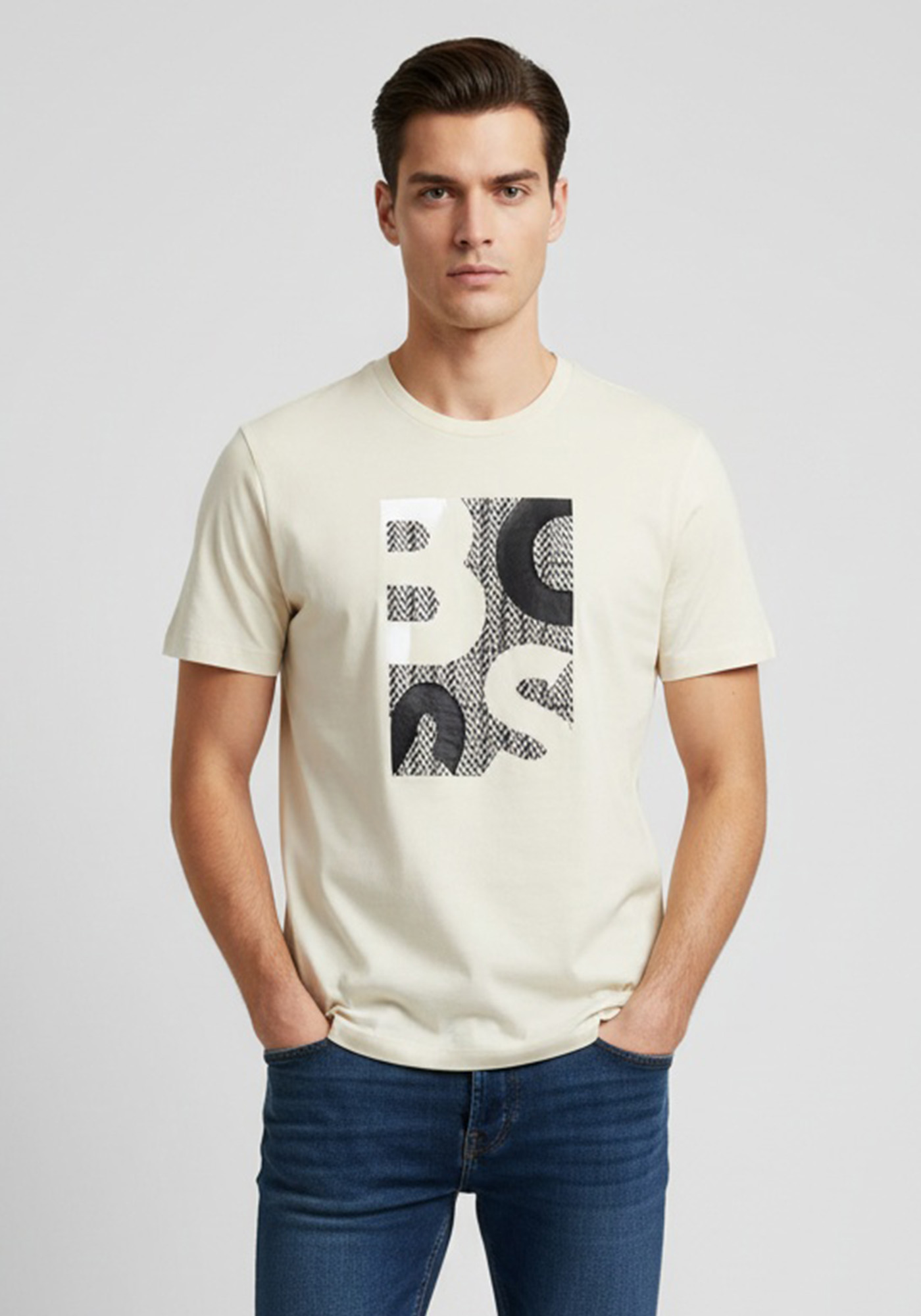 Men's T-Shirts Boss Beige