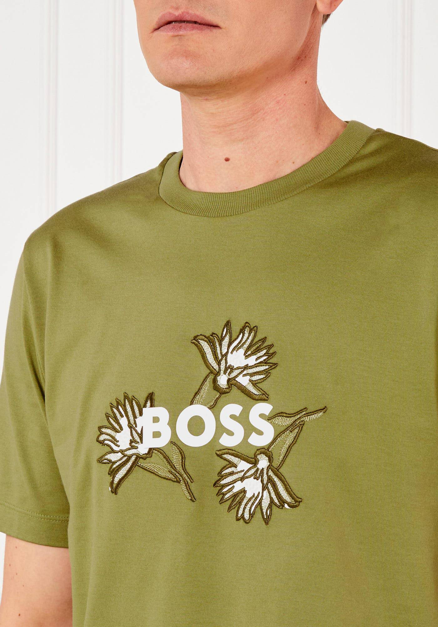 BOSS Κοντομάνικη T-shirt της σειράς Thompson 121 - 50536796 311 Medium Green