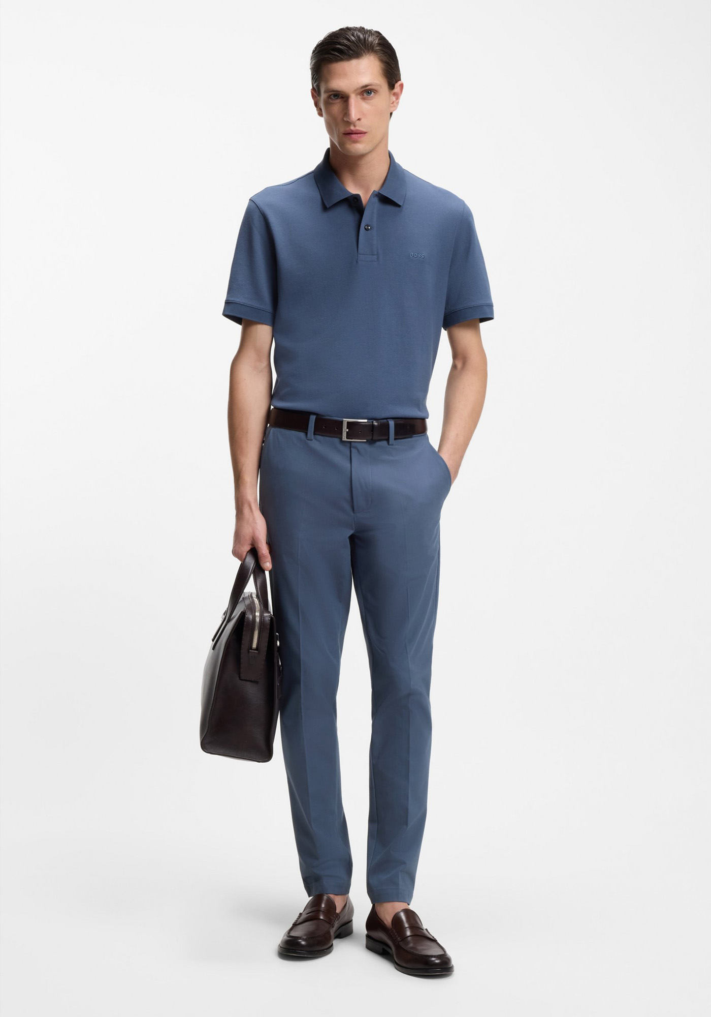 BOSS Υφασμάτινο Παντελόνι της σειράς P Kaiton - 50543945 468 Open Blue