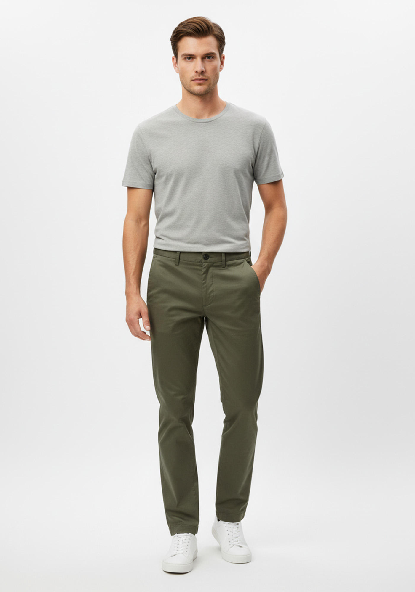 BOSS Υφασμάτινο Παντελόνι της σειράς P Kaiton - 50546925 314 Medium Green φωτογραφία