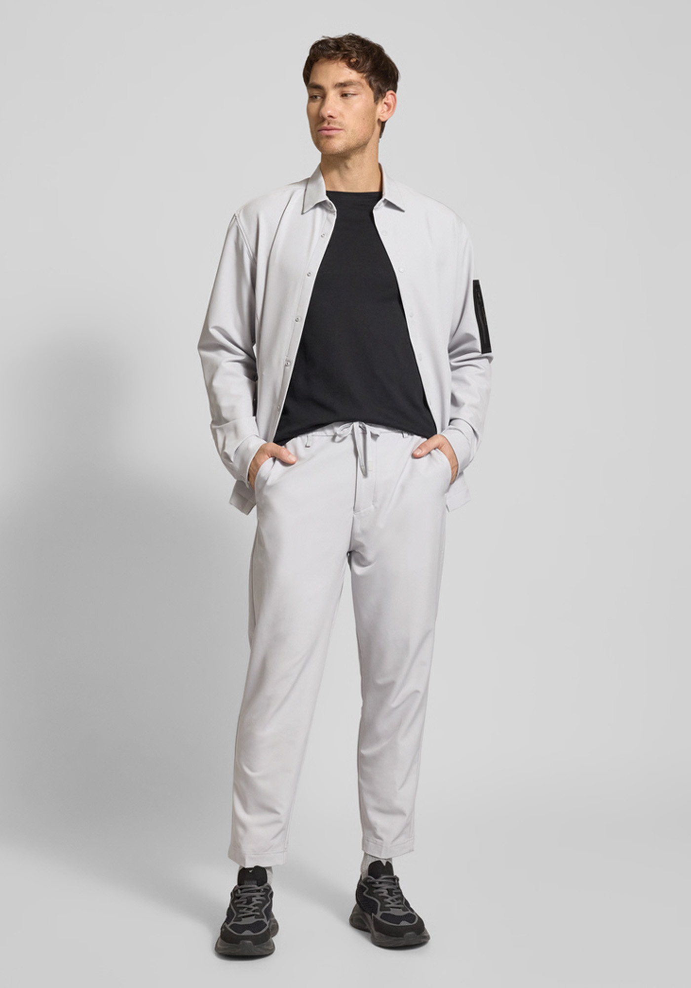 BOSS Υφασμάτινο Παντελόνι της σειράς T Convert - 50538179 054 Light Pastel Grey φωτογραφία