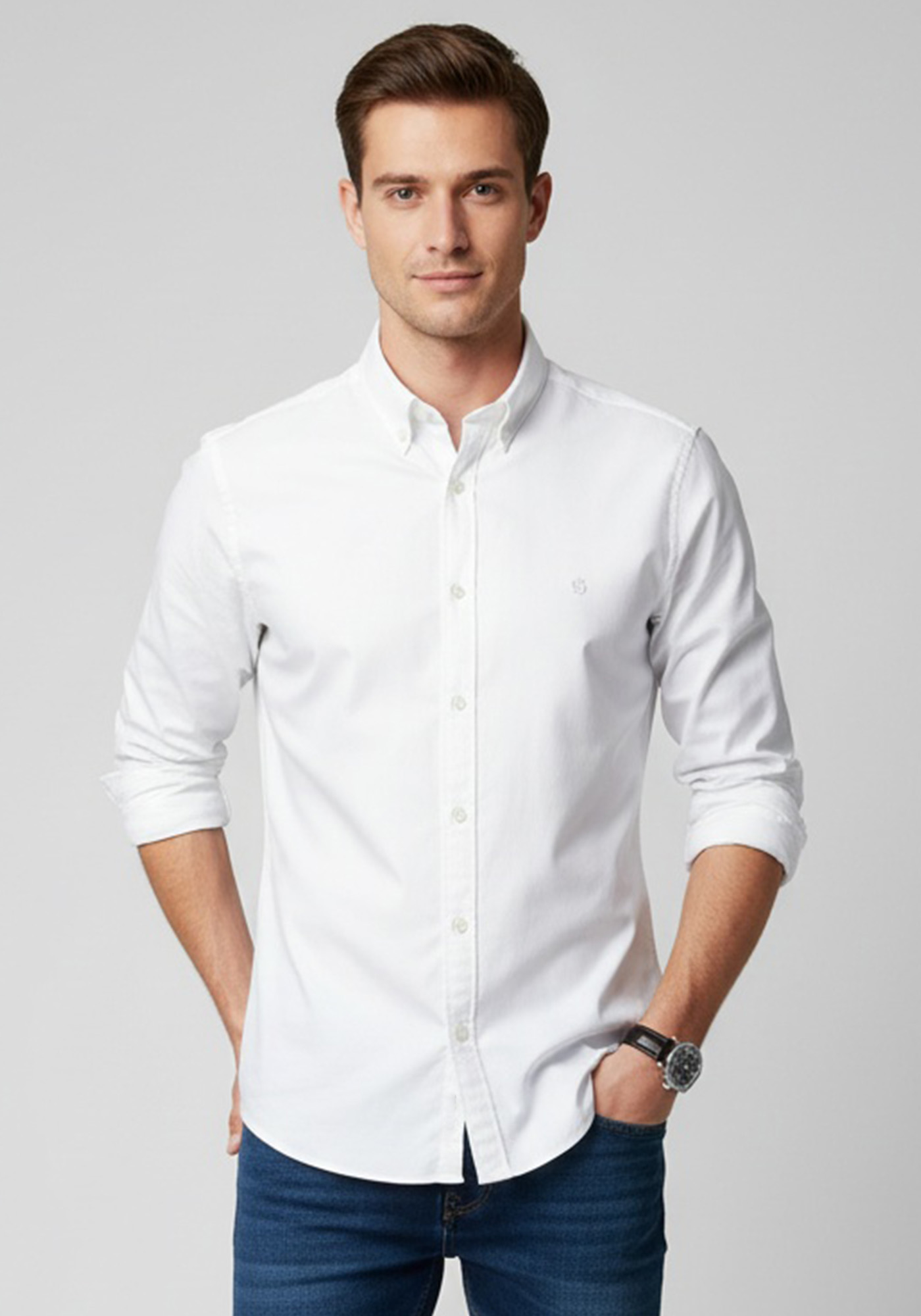 BOSS Πουκάμισο της σειράς H Liam - 50556083 100 White