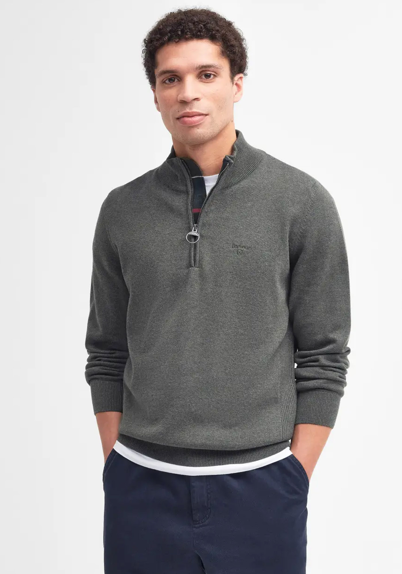 Barbour Pullover της σειράς Half Zip - MKN1074 BROL91 Olive Marl