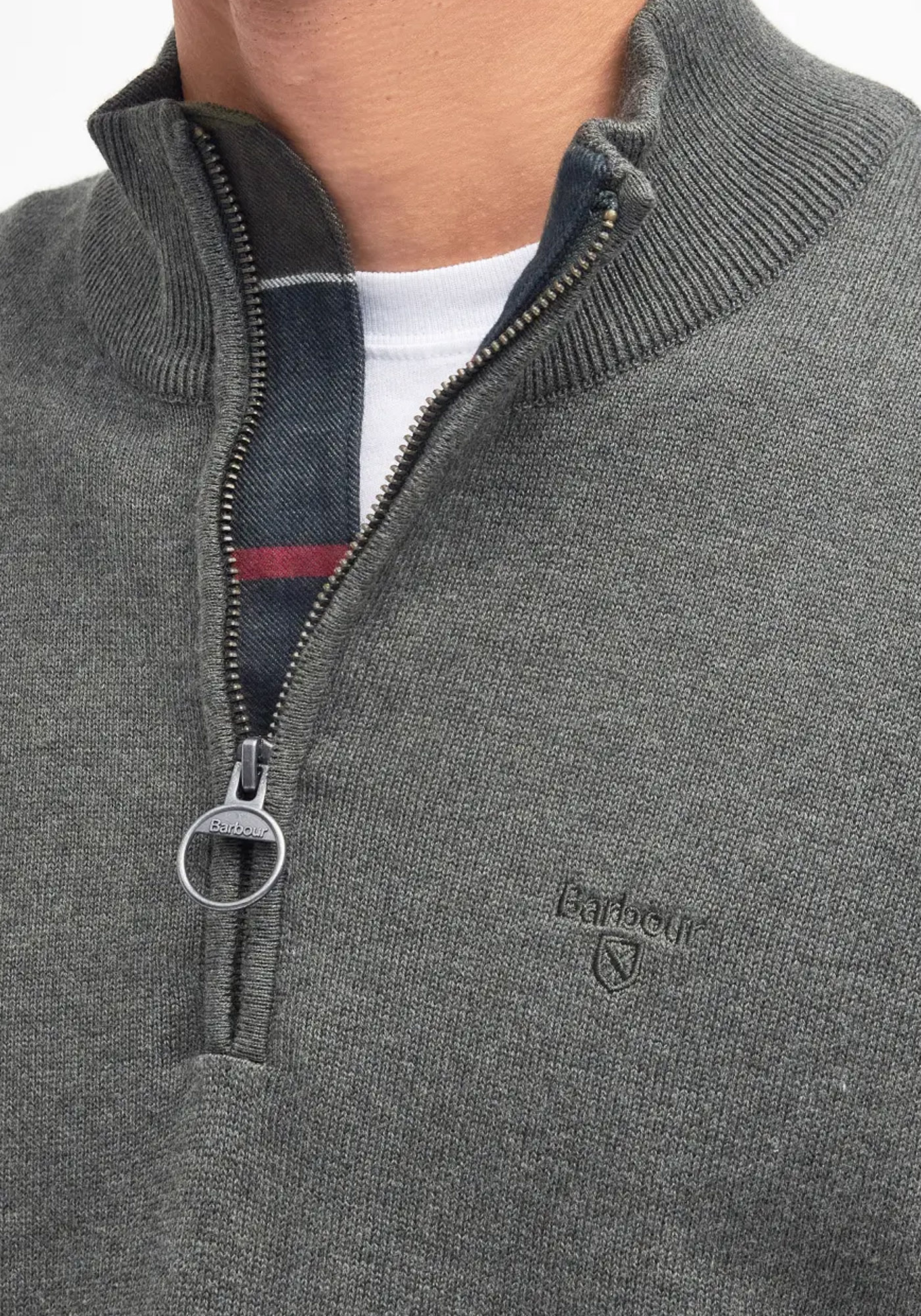 Barbour Pullover της σειράς Half Zip - MKN1074 BROL91 Olive Marl