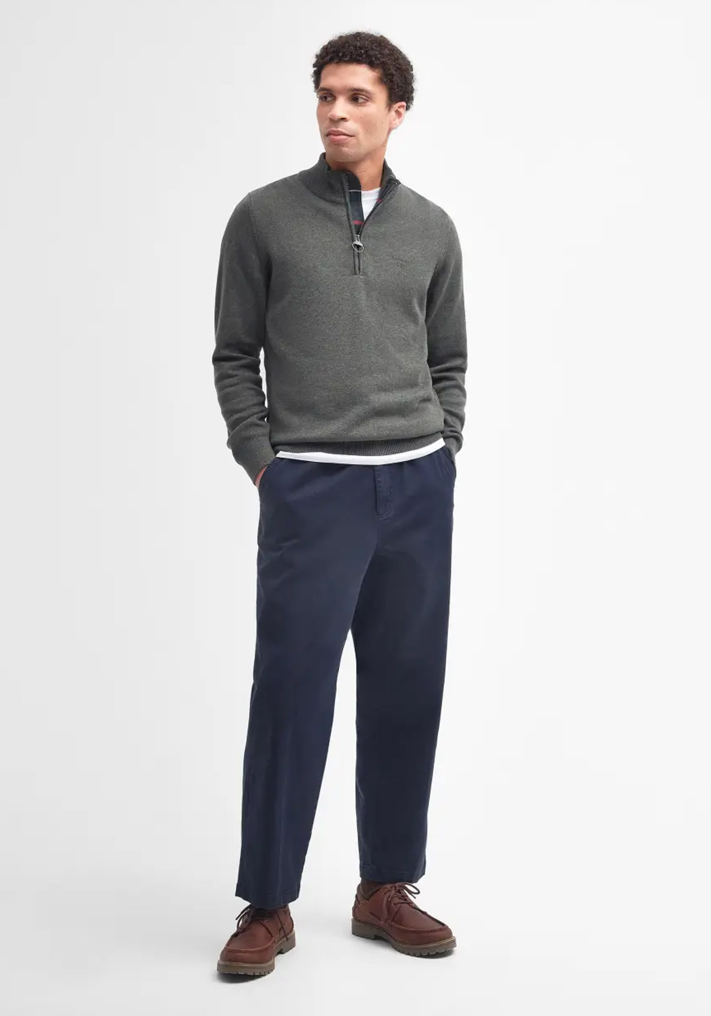 Barbour Pullover της σειράς Half Zip - MKN1074 BROL91 Olive Marl