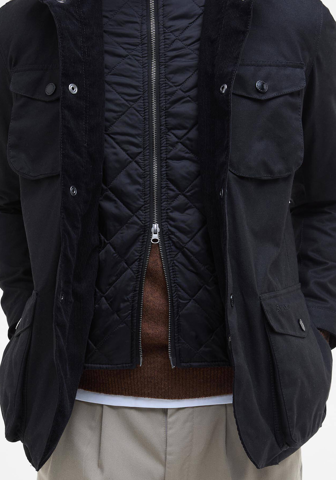 Barbour Κερωμένο Jacket της σειράς Ogston - MWX0700 BRBK11 Black φωτογραφία