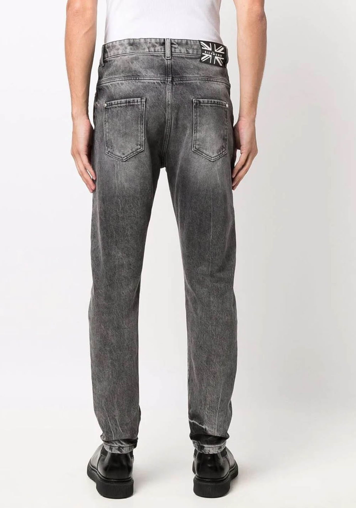 John Richmond Jean Παντελόνι της σειράς Berit - RMA21181JE 9G W1834 Grey Medium φωτογραφία