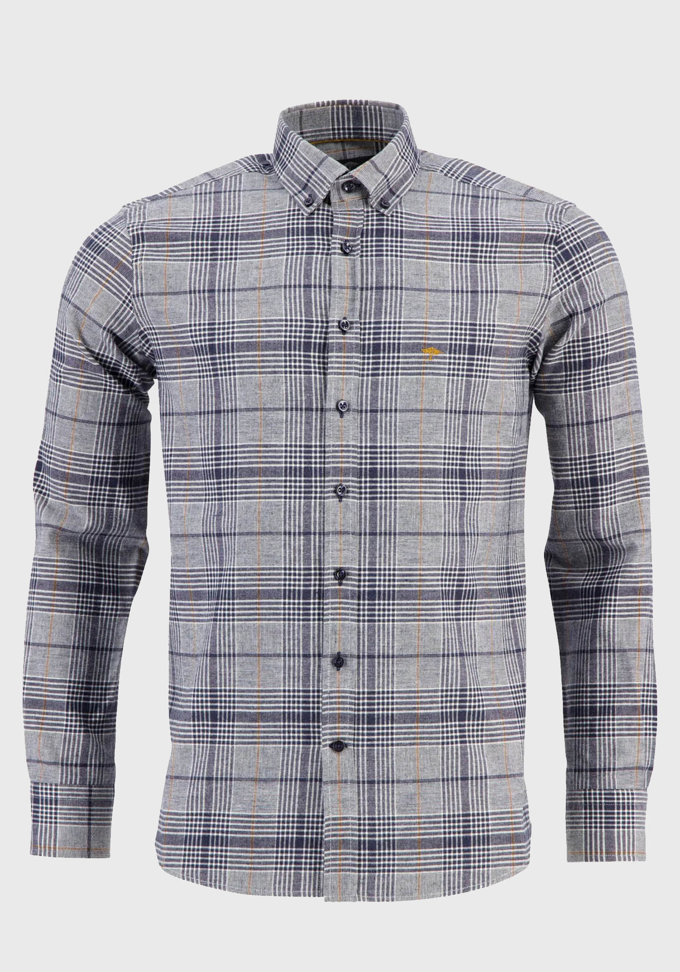 Fynch-Hatton All-Season Oxford Uni Overhemd in kleur Navy | Jan Rozing