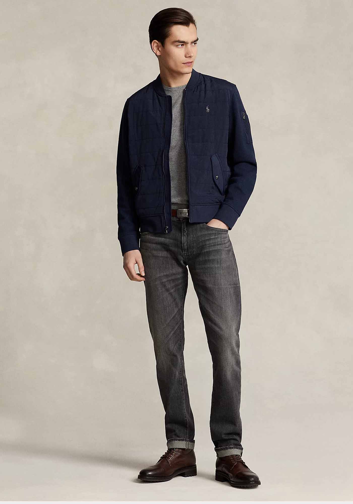 Polo Ralph Lauren Ζακέτα Μπουφάν της σειράς Hybrid Bomber - 710900848 002 Aviator Navy