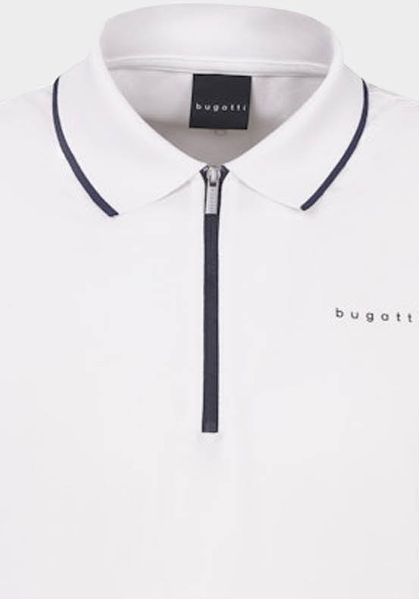 Bugatti Polo Μπλούζα της σειράς Stripe - 8150 75033C 10 White