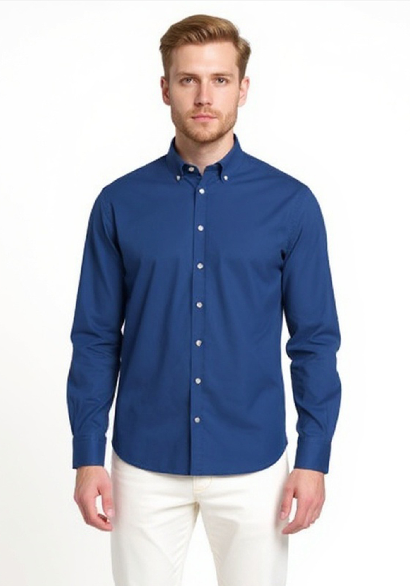 Bugatti Λινό Πουκάμισο της σειράς Kent - 9150 78540 370 Navy φωτογραφία