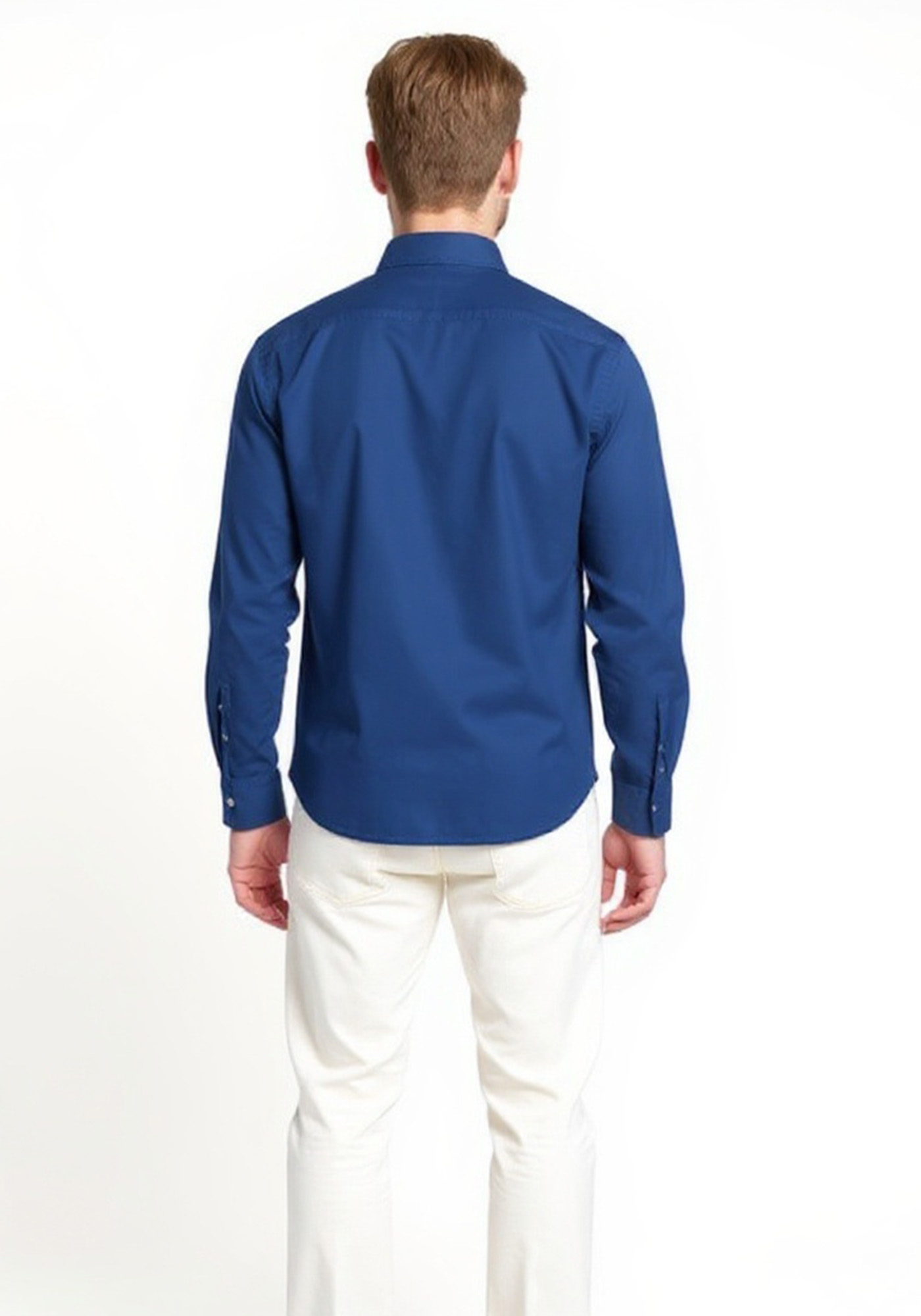 Bugatti Λινό Πουκάμισο της σειράς Kent - 9150 78540 370 Navy