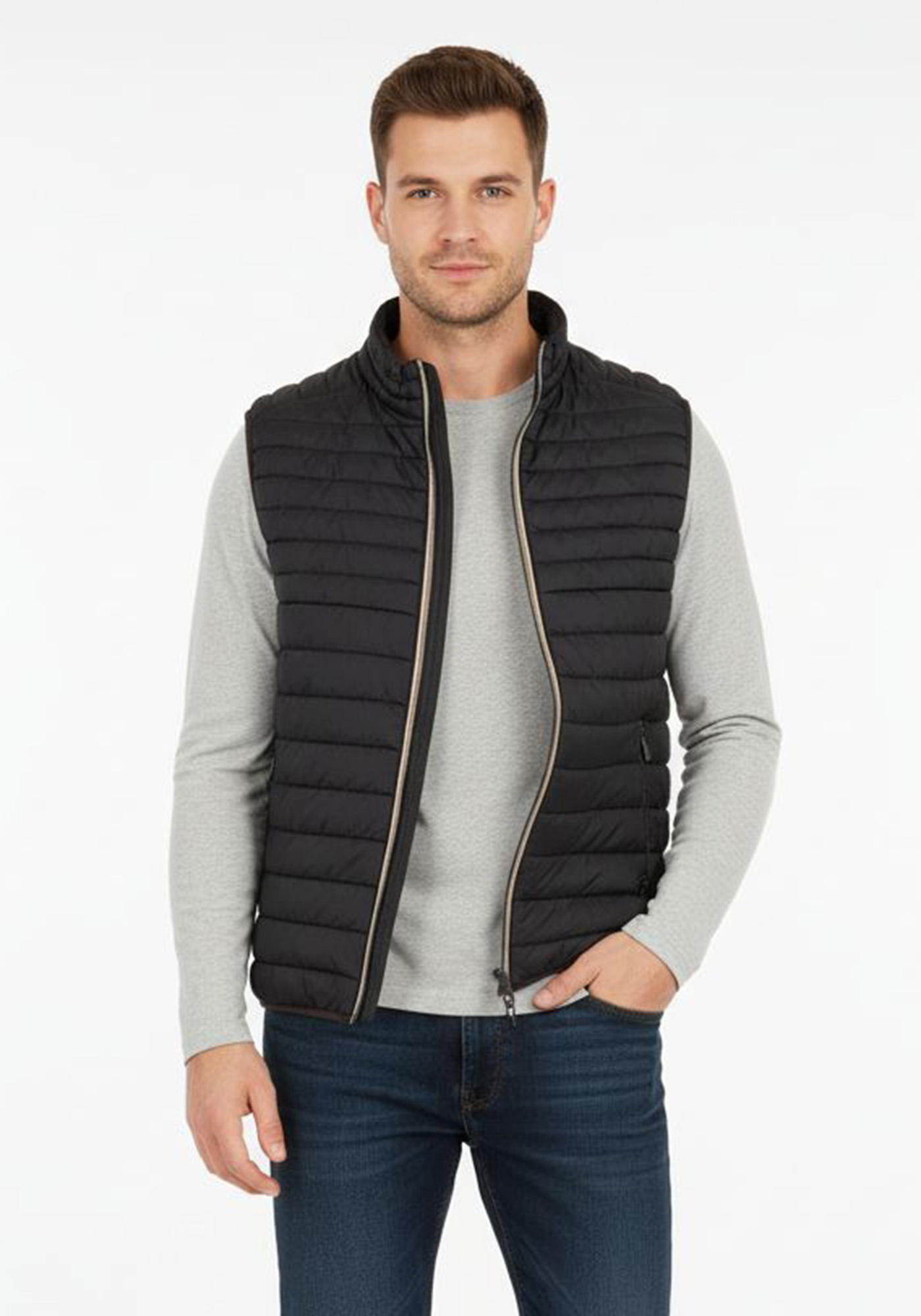 CALAMAR Aμάνικο Μπουφάν της σειράς Pin Point - 160500 3Q77 09 Black