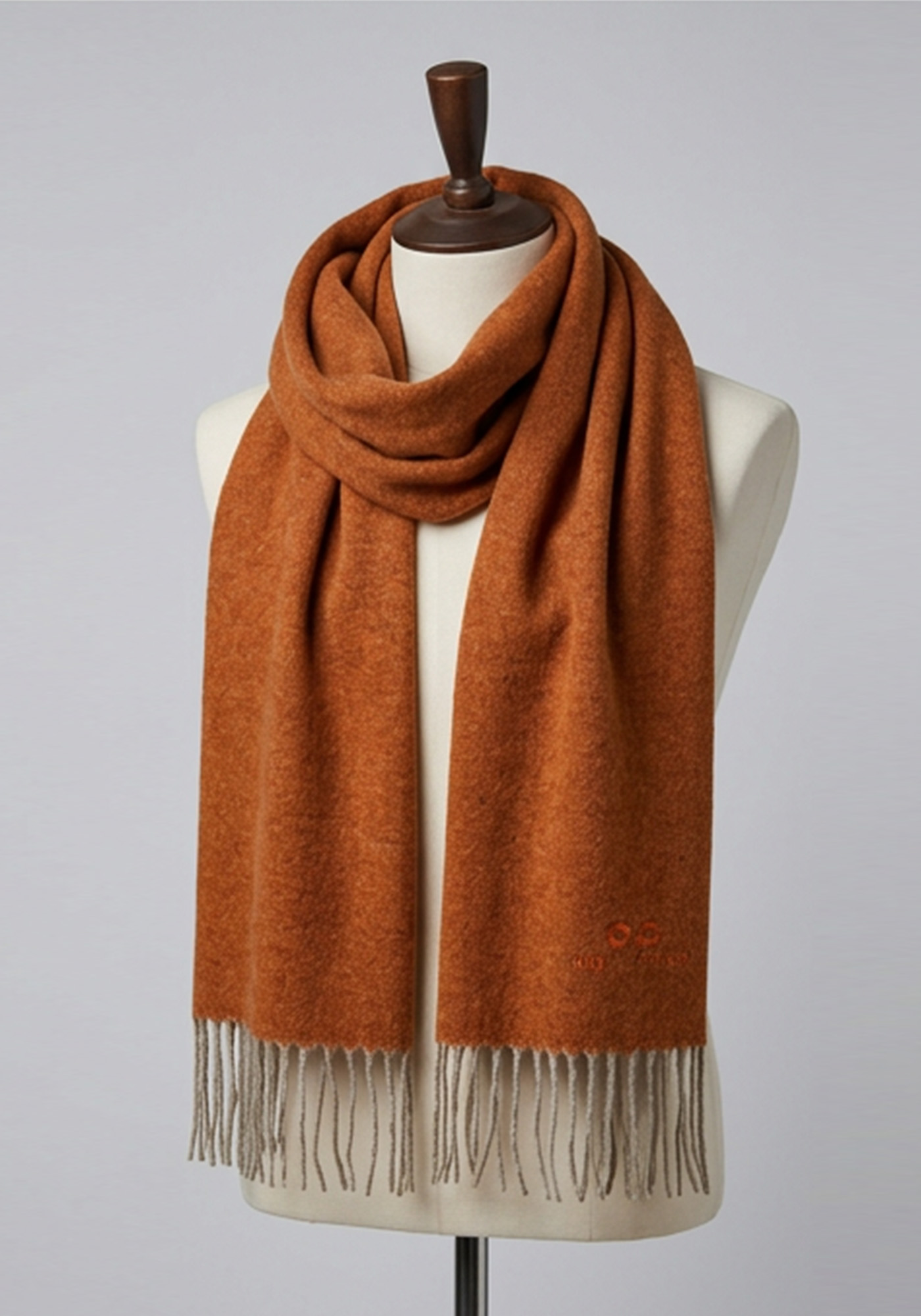 CC Corneliani Κασκόλ Basic - LMB003 089 Burnt Orange φωτογραφία