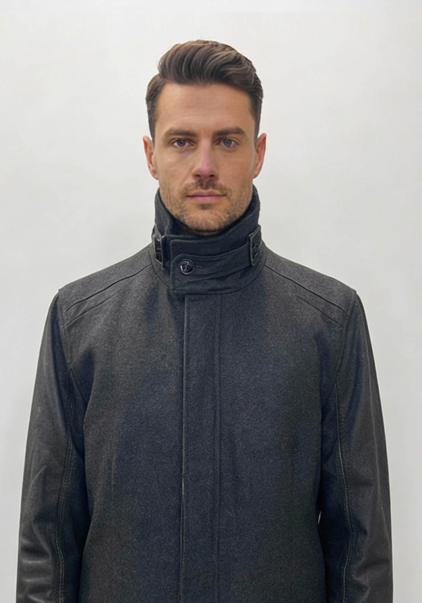 David Moor Παλτό της σειράς Caramelo - 06110 43100 998 Dark Black φωτογραφία