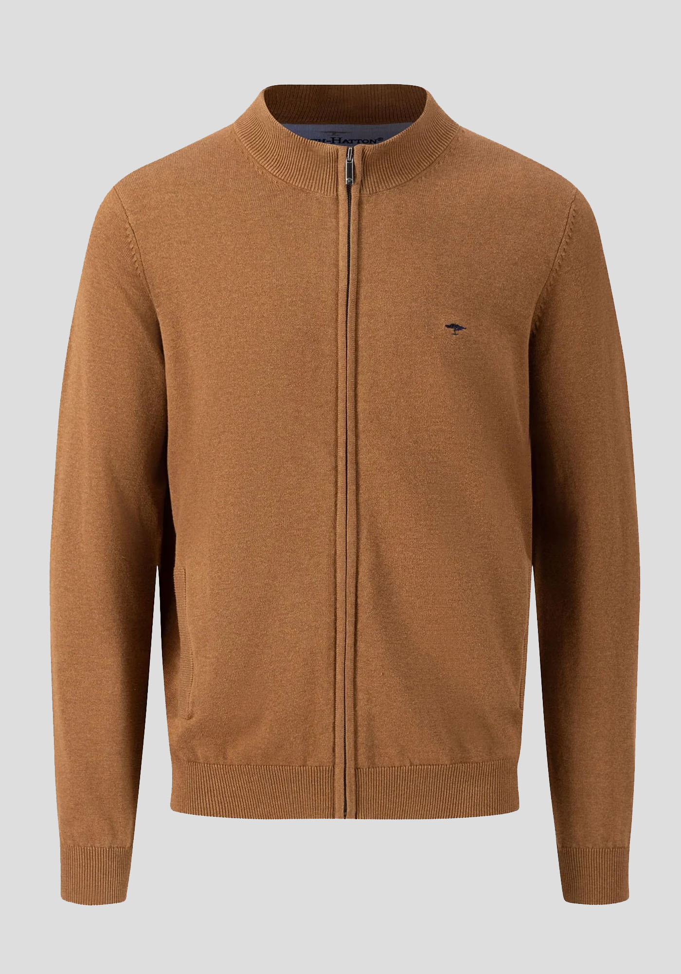 Fynch Hatton Ζακέτα της σειράς Cardigan Zip - 1314 212 801 Walnut Brown