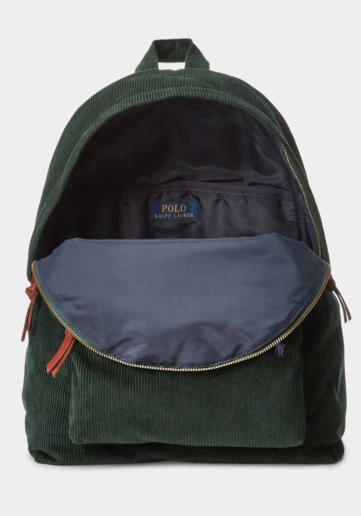 Polo Raplh Lauren Backpack της σειράς Corduroy - 405877068 001 Green