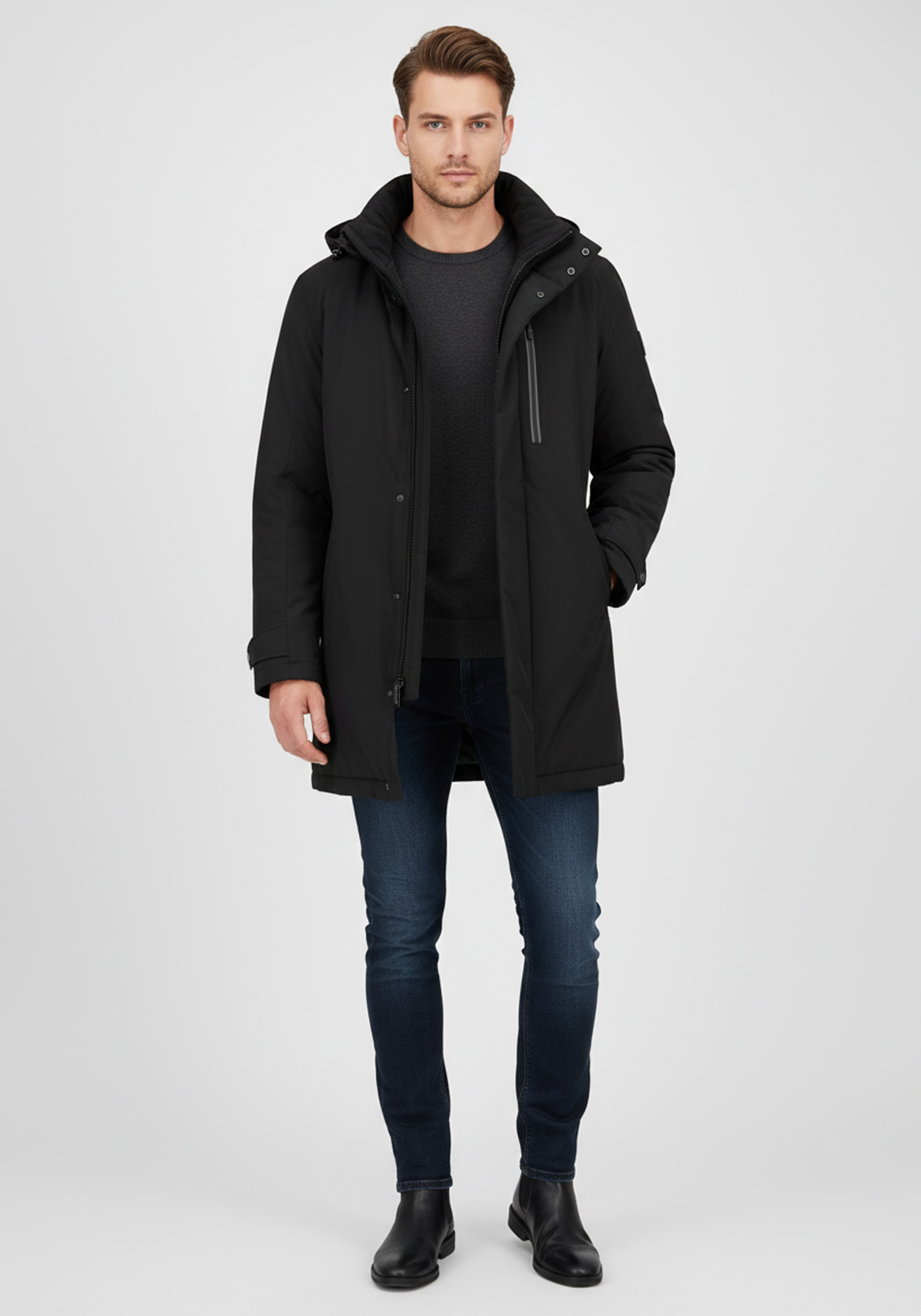 Daniel Hechter Καπαρντίνα της σειράς Car Coat - 45032 132242 990 Black