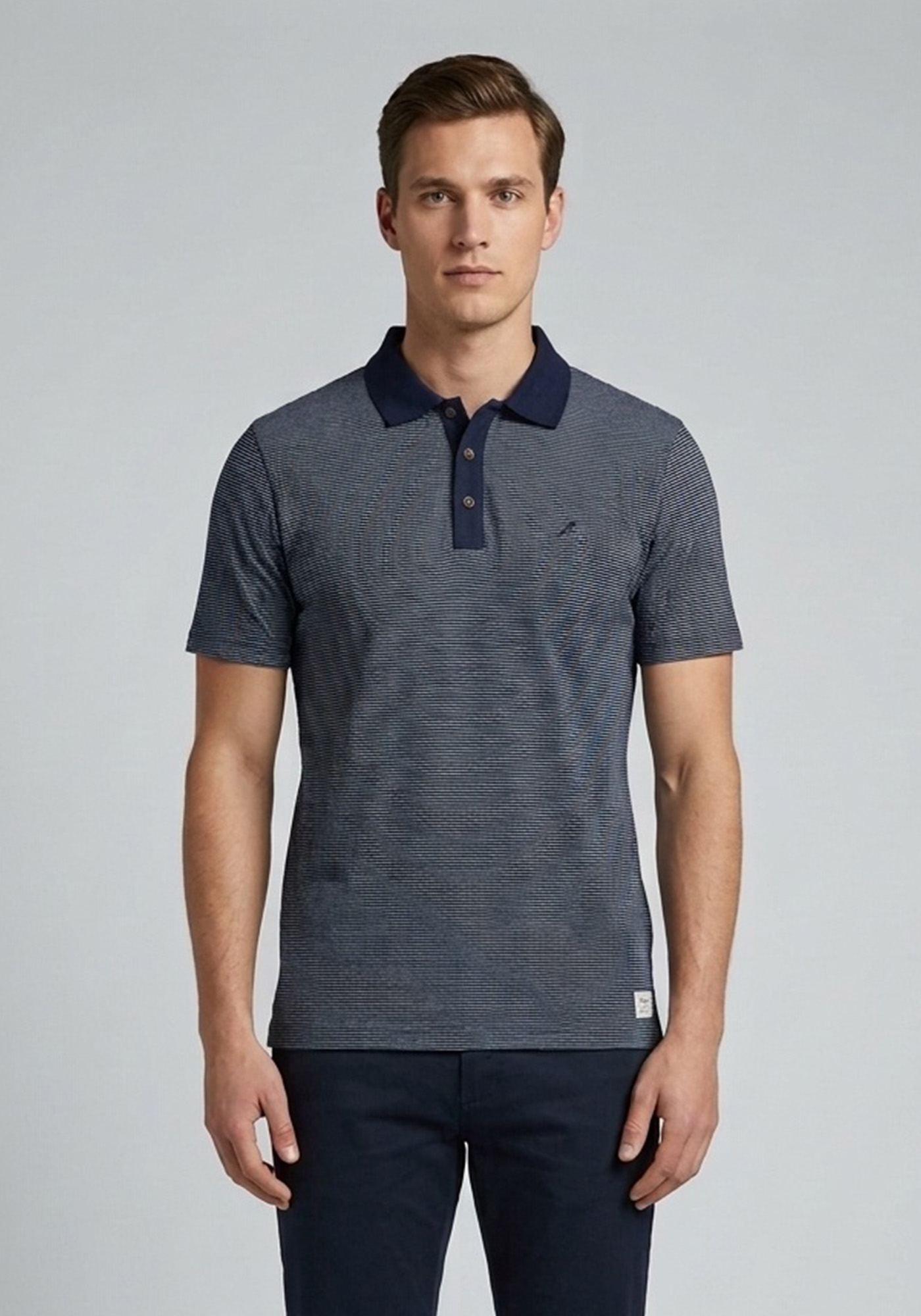 Daniel Hechter Μπλούζα Polo - 16165 720 Blue Stripe