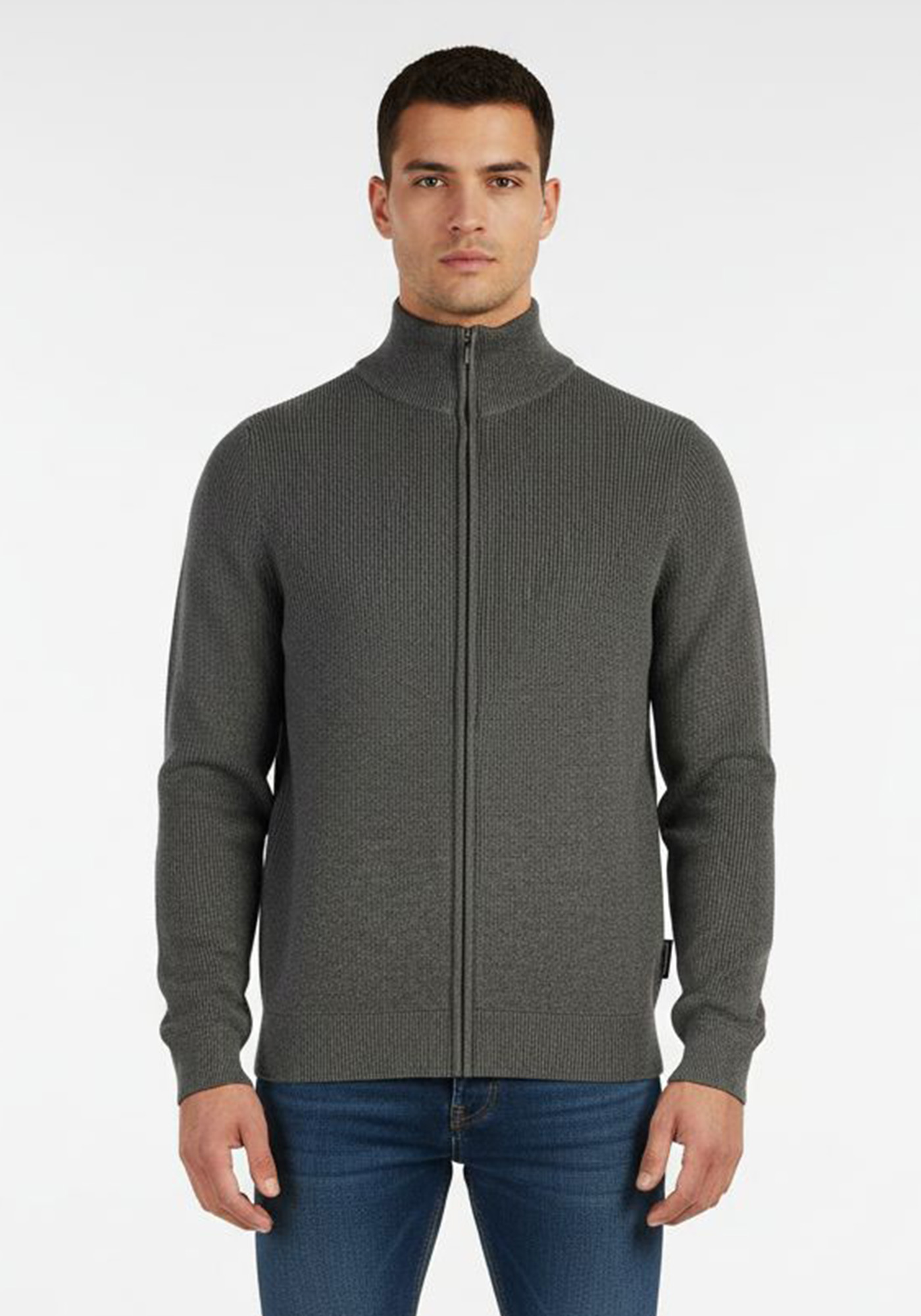 Daniel Hechter Ζακέτα της σειράς Knit Zip - 65004 152801 970 Anthracite