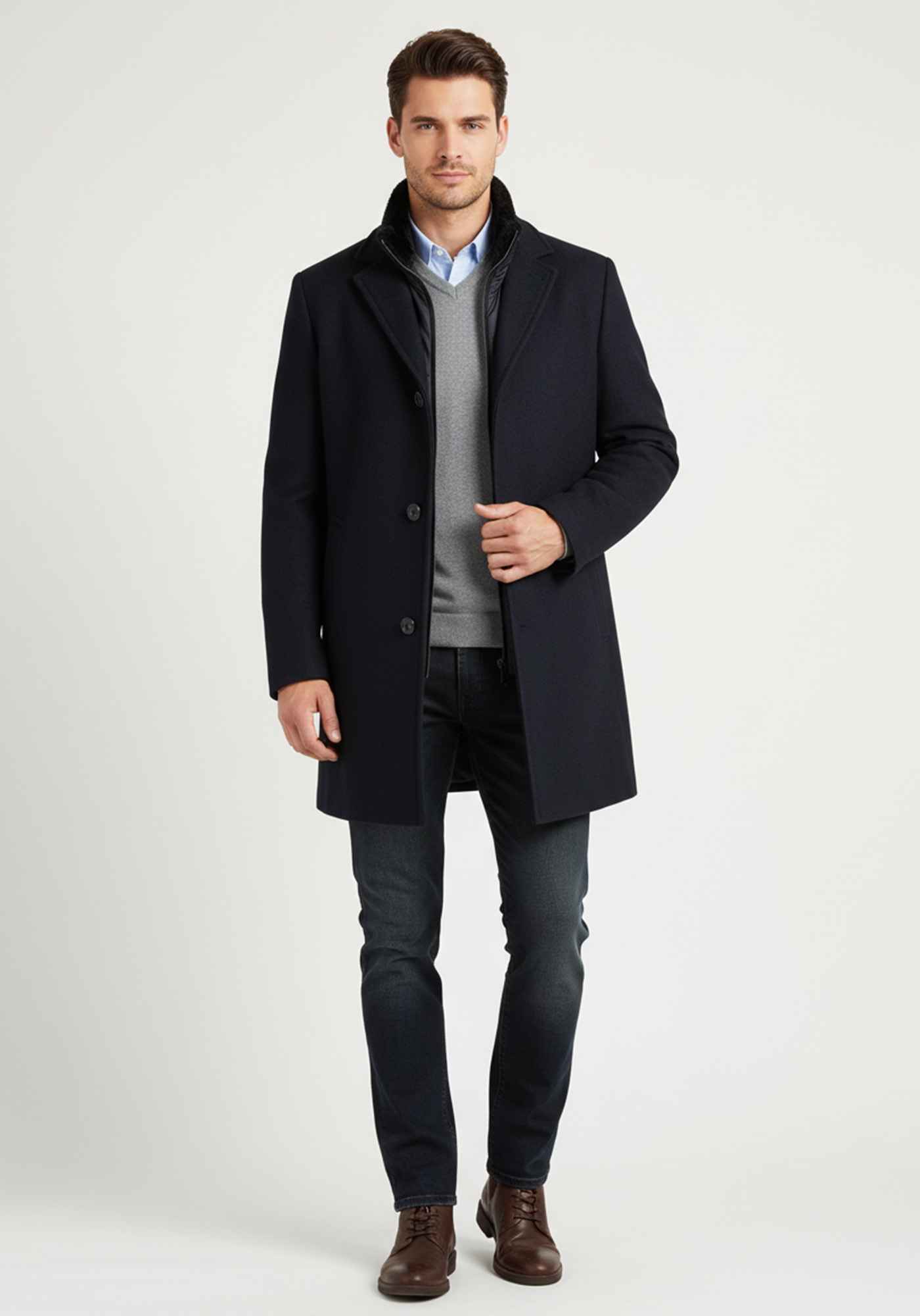 Daniel Hechter Παλτό της σειράς Coat - 45014 152270 680 Navy φωτογραφία
