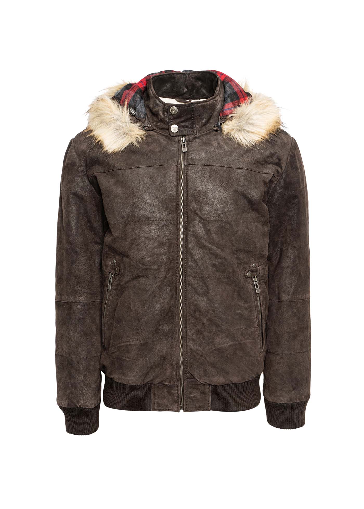 David Moor Suede Bomber Jacket της σειράς Dario - Dario Brown φωτογραφία